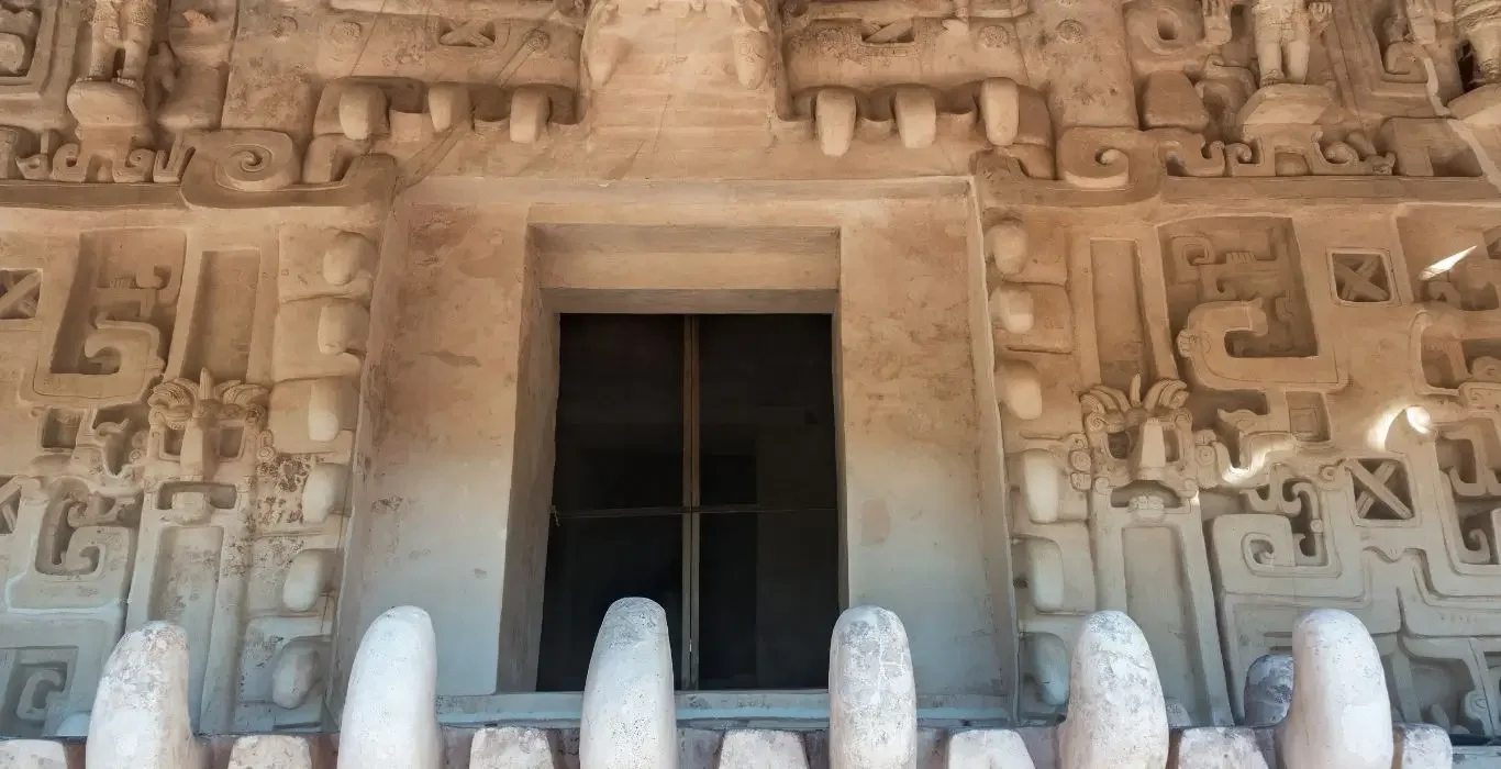 The Mouth of the Monster on the acropolis at Ek Balam in Yucatec Maya, Mexico