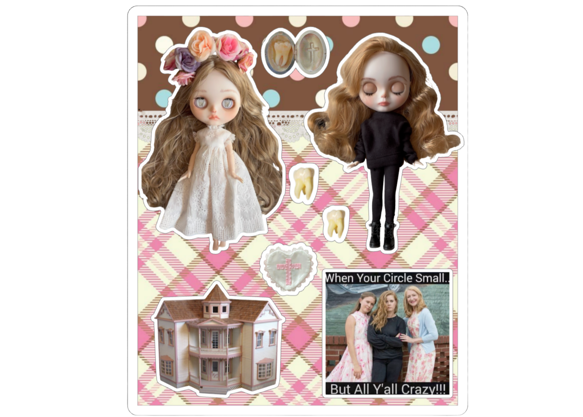 sharp objects sticker sheet