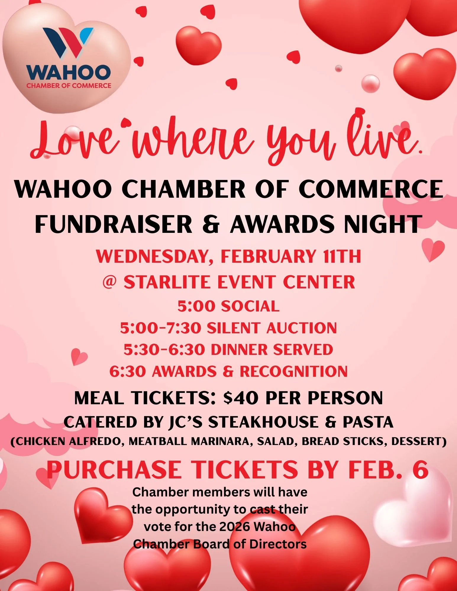 Wahoo Chamber of Commerce Fundraiser & Awards Night