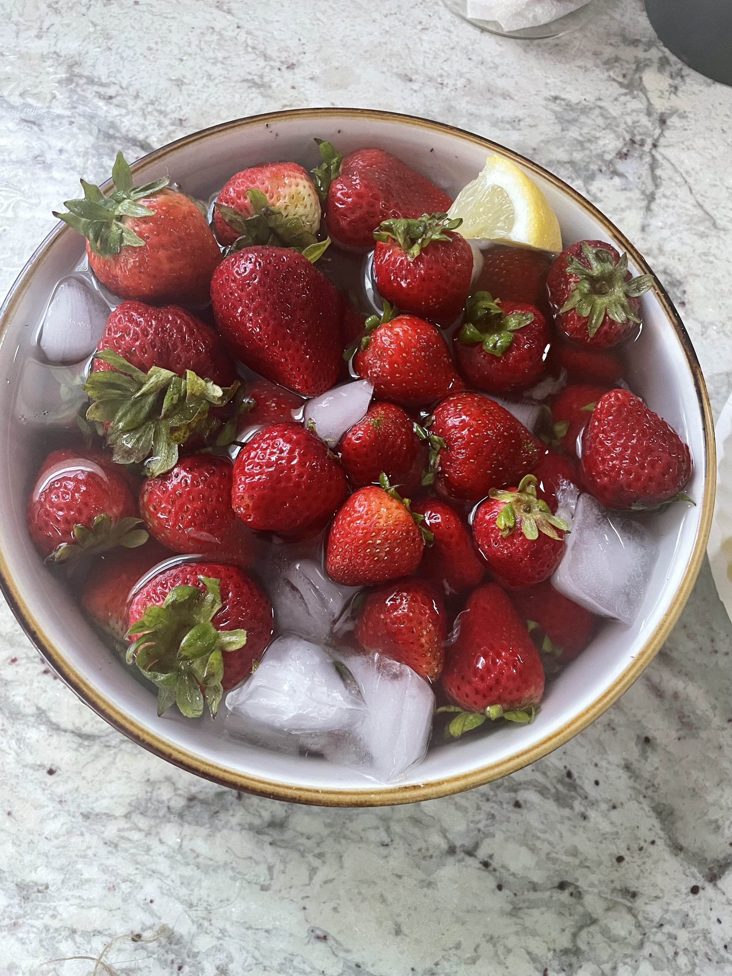 Cleaning Strawberries