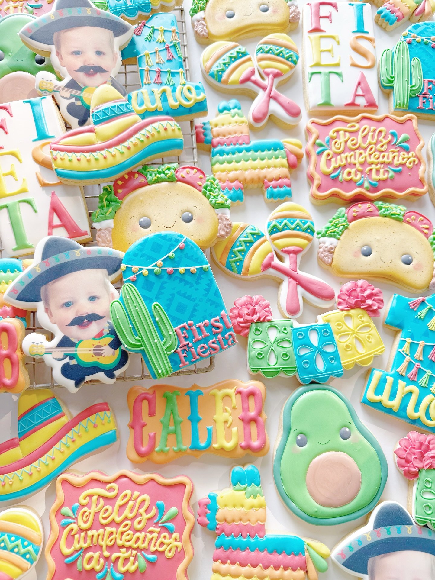 It&rsquo;s Caleb&rsquo;s first fiesta!!!!!! 

#fiestacookies #firstfiesta #fiesta #firstbirthdayparty #cookiesofinstagram