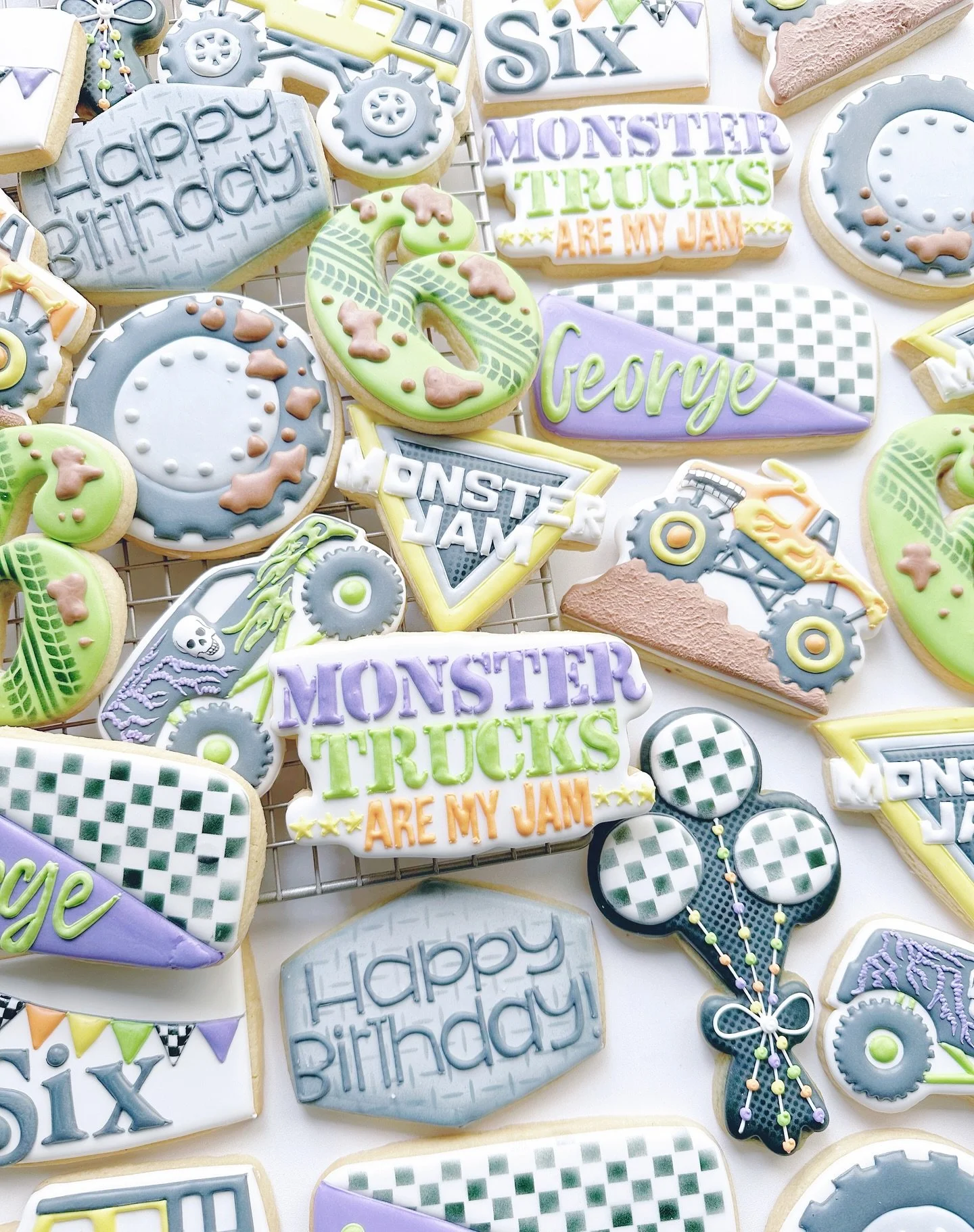Monster trucks are this kids jam! 

#monstertrucks #monstertruckcookies #monsterjam #cookiesofinstagram