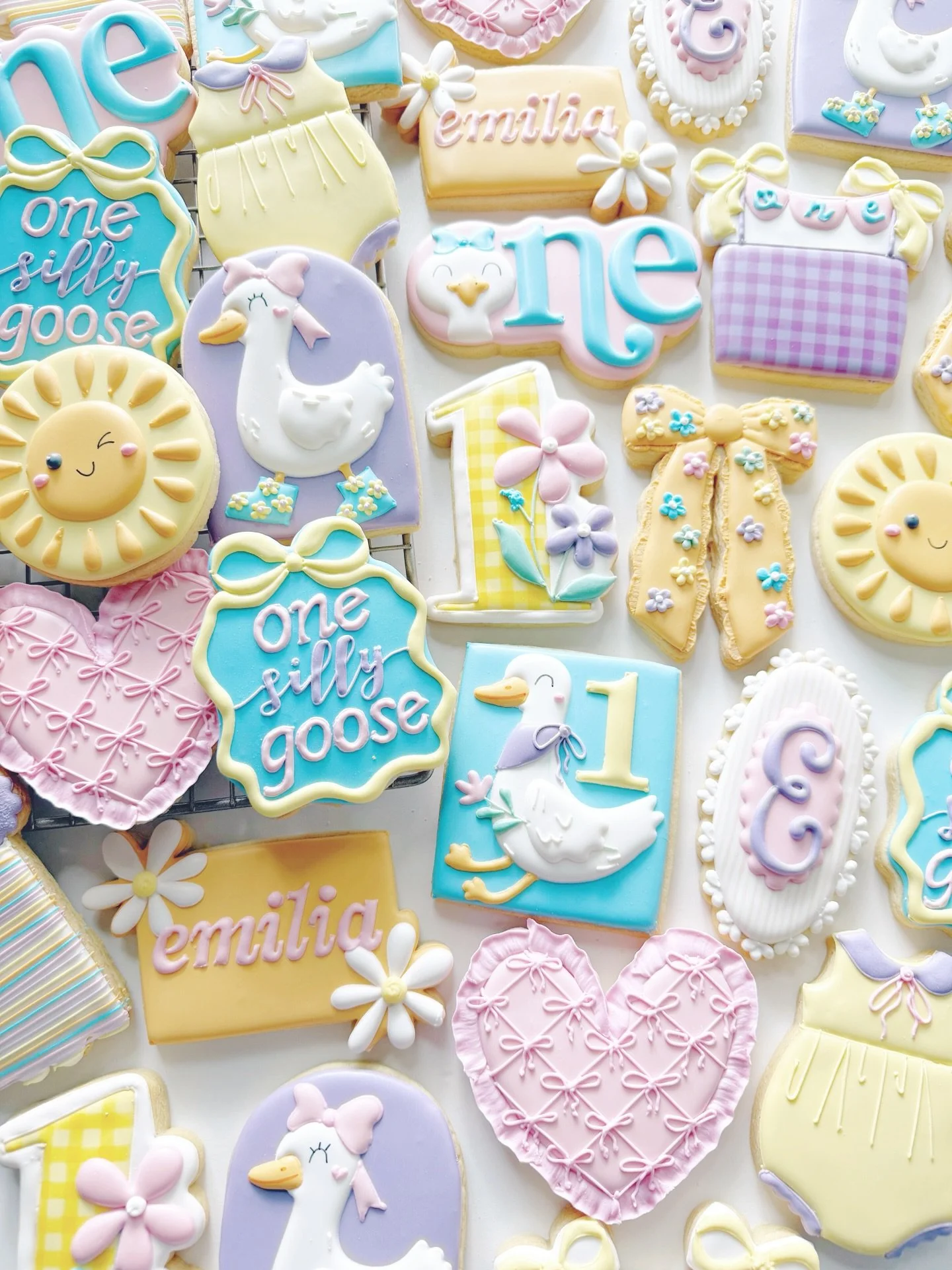 Emilia is one silly goose!! 

#onesillygoosecookies #onesillygoose #birthdaycookieset #firstbirthday