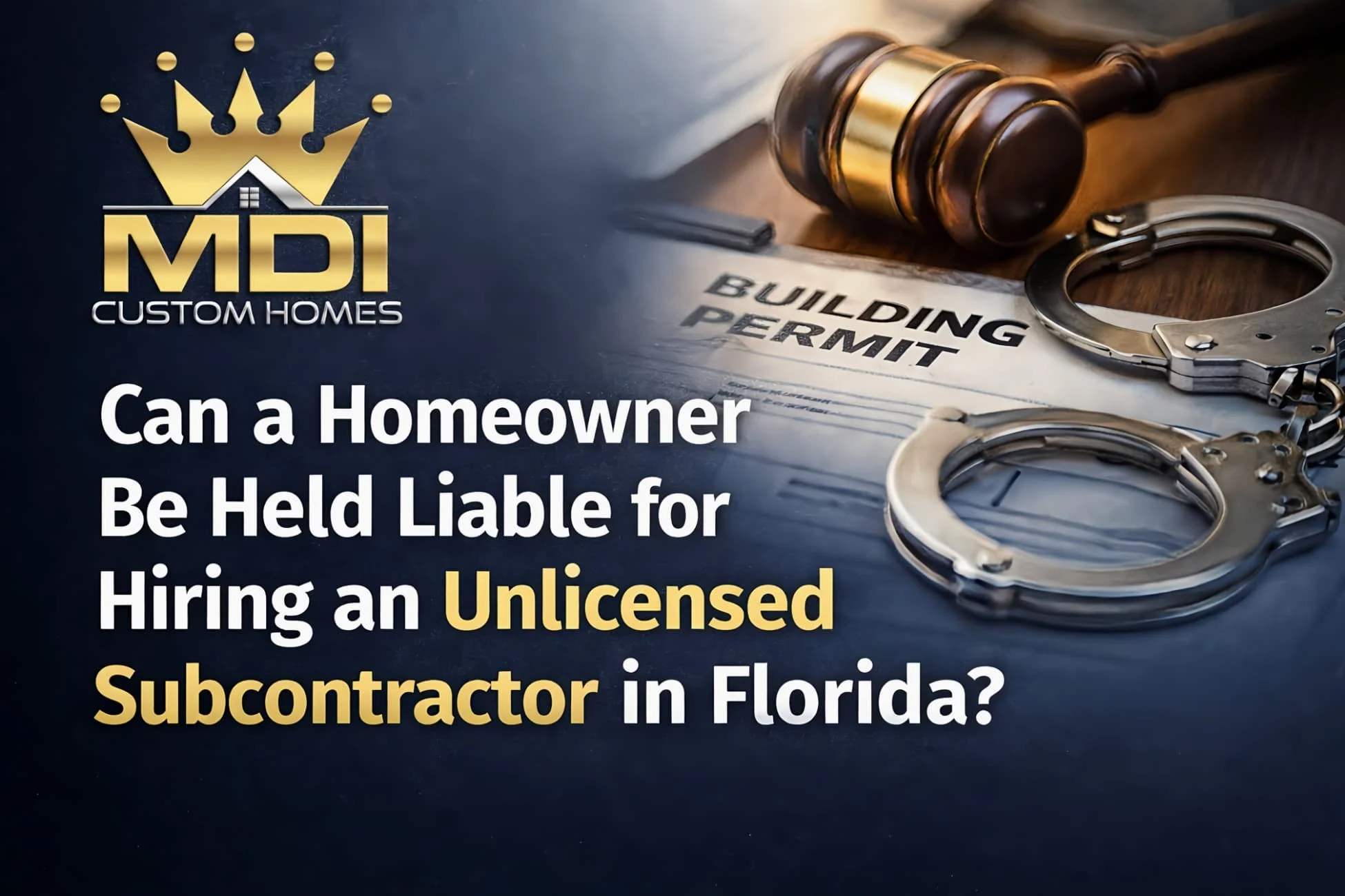 Can a Homeowner Be Liable for Hiring an Unlicensed Subcontractor in Florida?