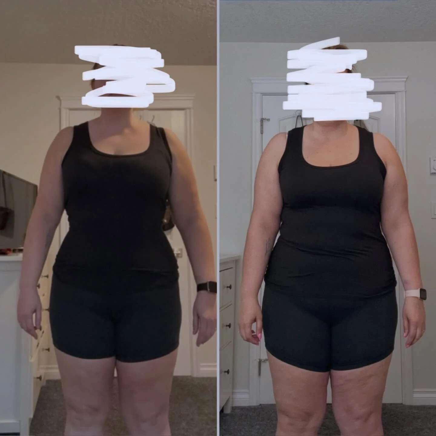 I don&rsquo;t normally share before/after of clients because I&rsquo;m more about helping people build strength than aesthetics, but I am so proud of this woman! She has shown incredible consistency and determination maintaining a slight caloric defi
