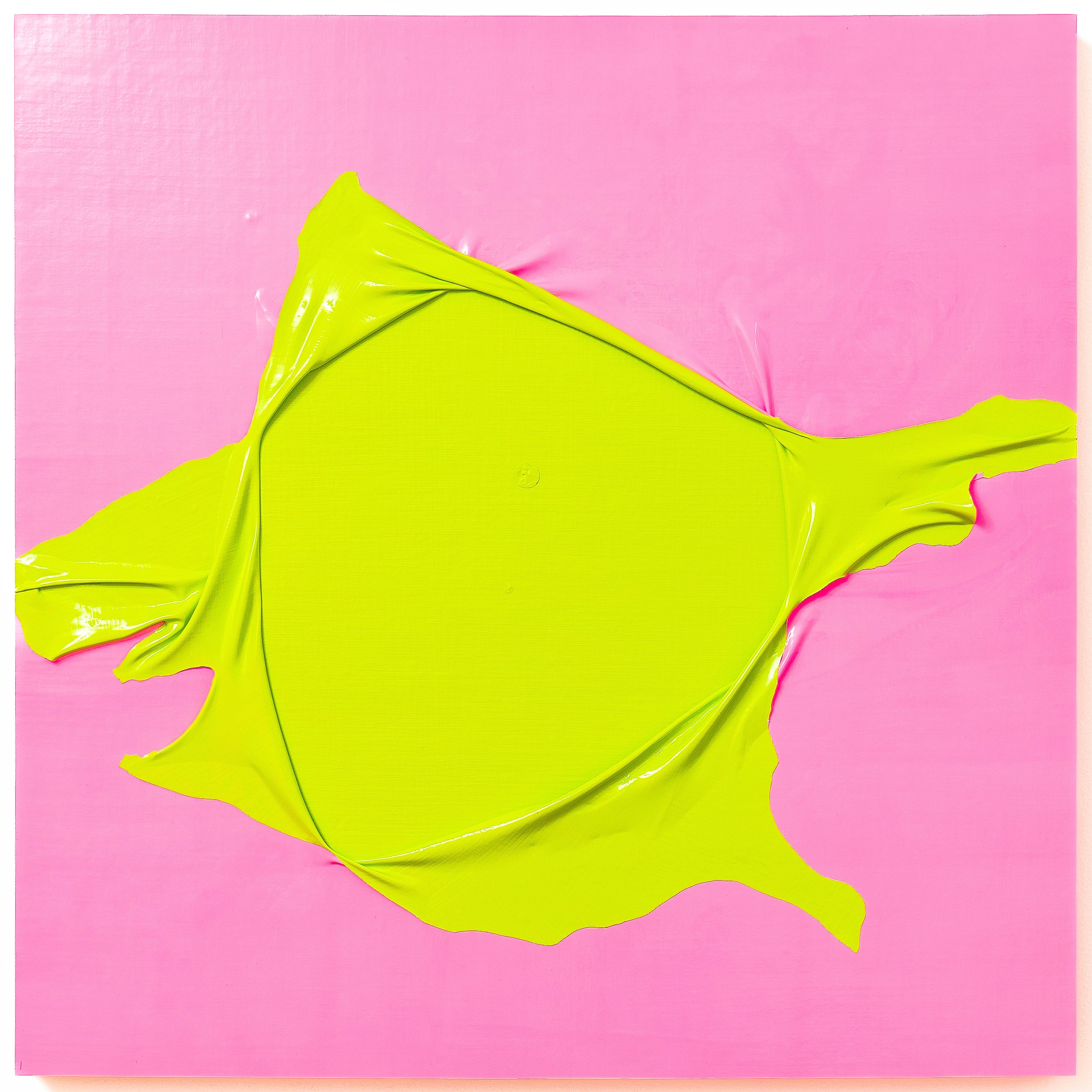 Hongbin Kim, Nameless Cocoon 24-01-33, 2024, Acrylic on canvas and wood panel, 36 x 36” (91.4 x 91.4 cm)