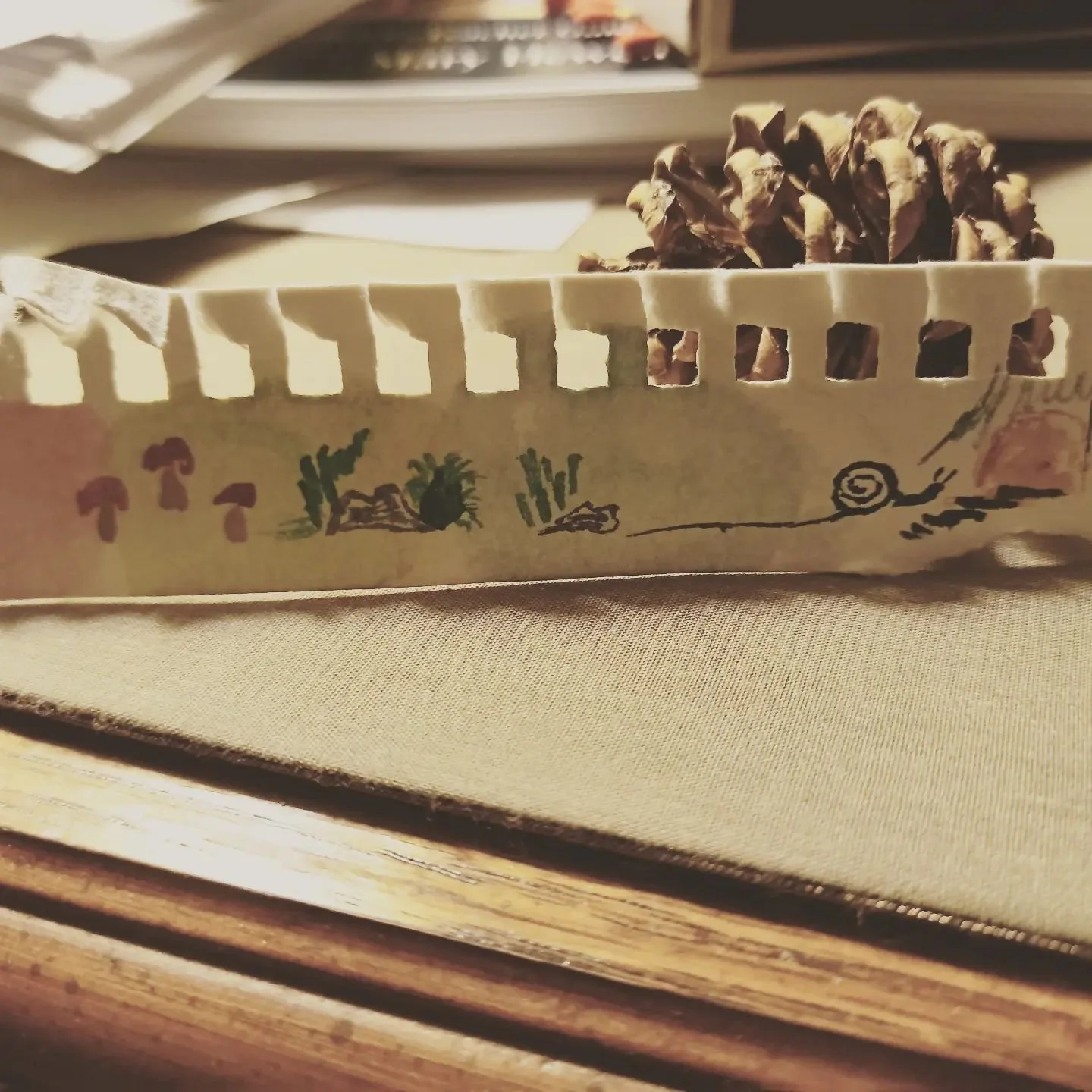 This little snail is retreating. It's leaving the forest for seclusion therapy.
It wants to read and reflect on why the world is not allowing children to learn crafts of the hand in abundance.
Why the child is not painting watercolors and using pen