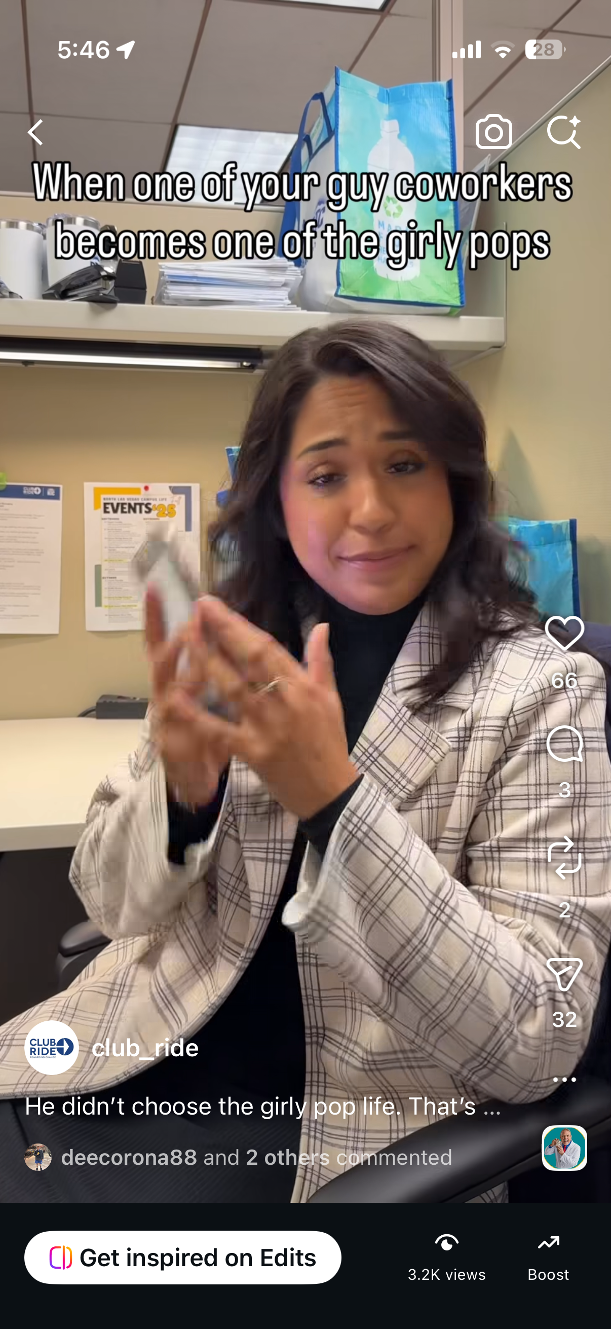 He didn't choose the girly pop life 💁‍♀️
3,296 views, 2,187 accounts reached, 32 shares, 6 saves