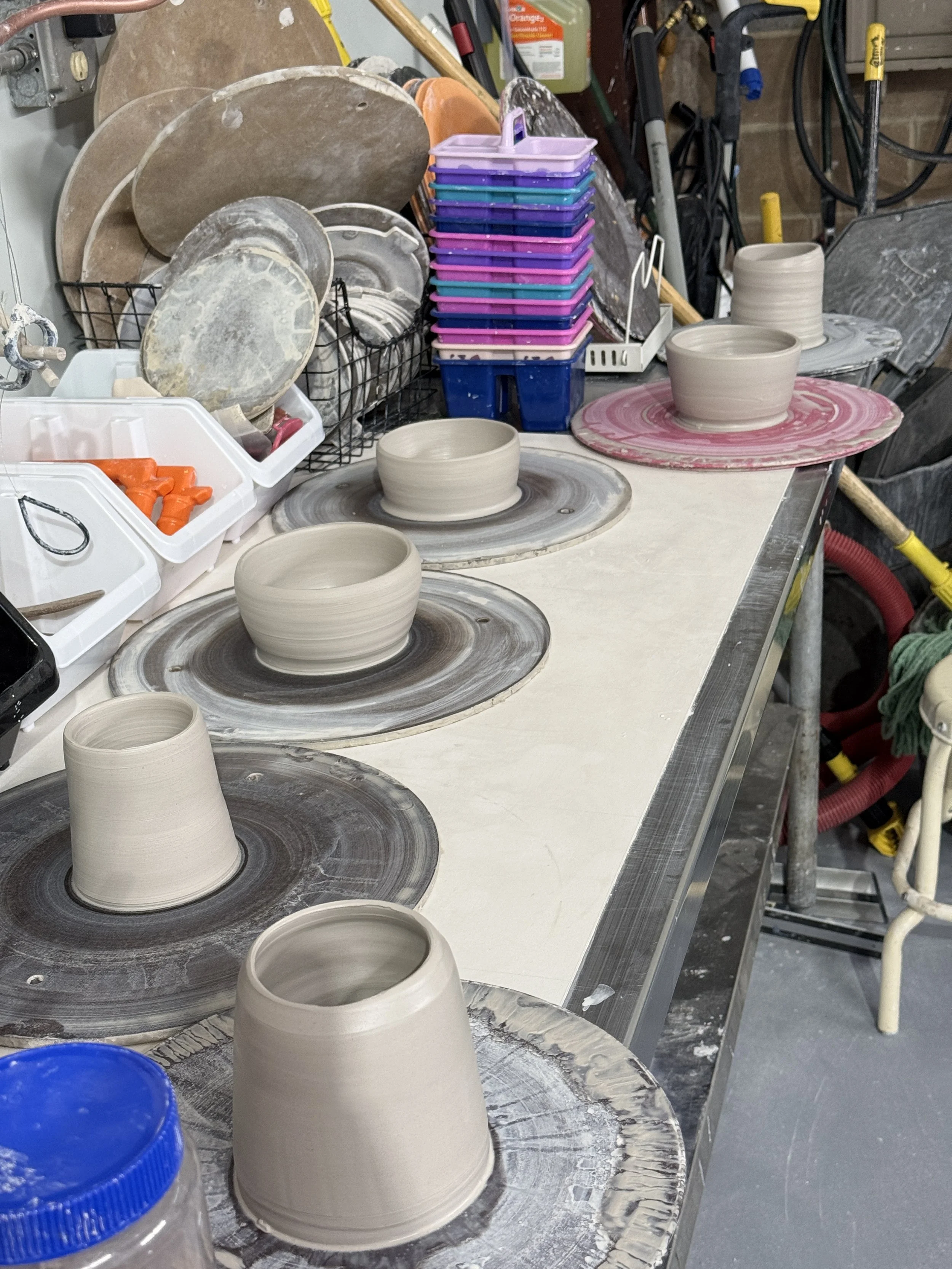student pottery made at Grit & Grog in Agawam