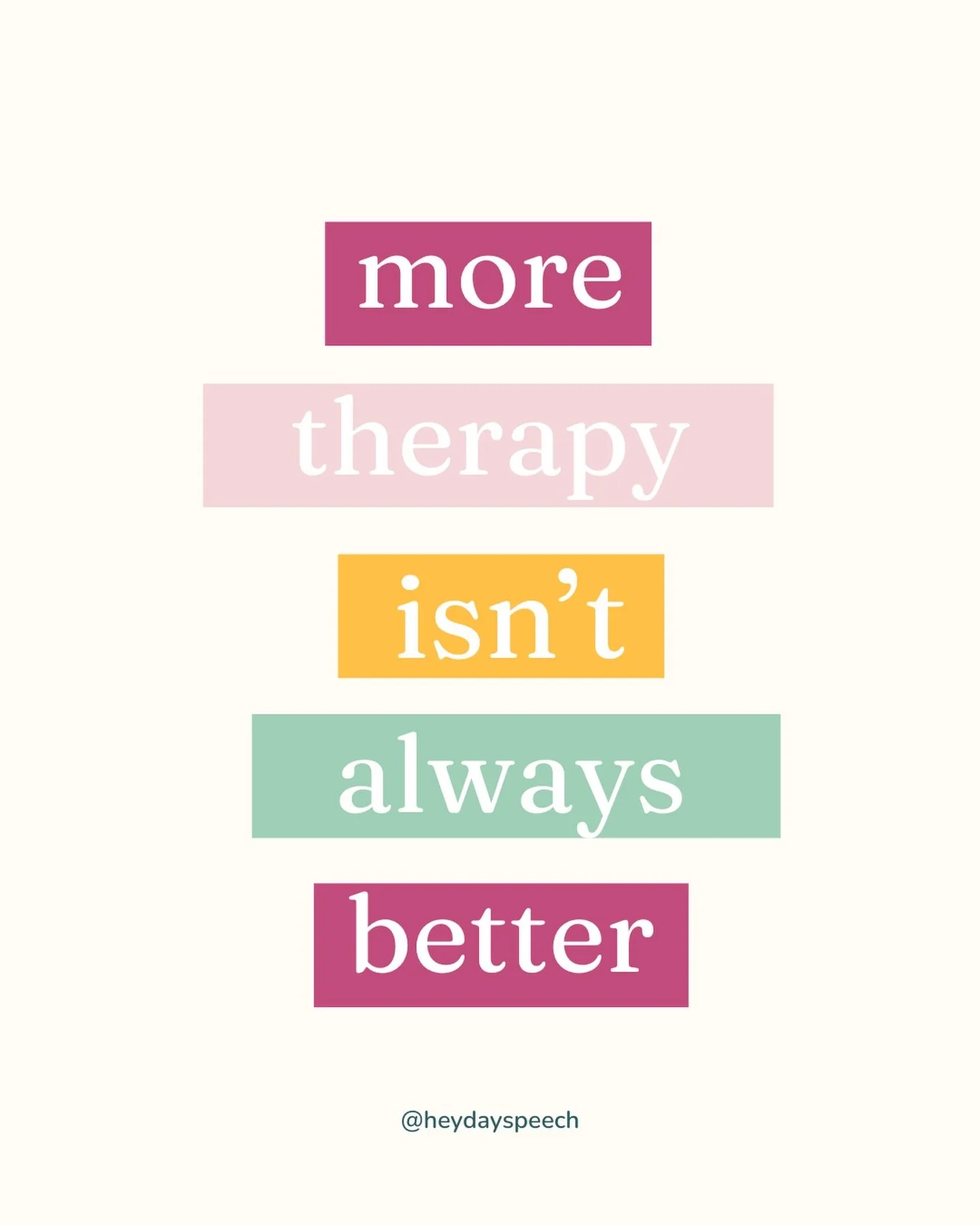 I want to interrupt your morning coffee for a second. 

👉 More therapy isn&rsquo;t automatically better therapy. A child who&rsquo;s regulated for twenty minutes of connected, child-led play is getting more out of that than three hours of drilled, c