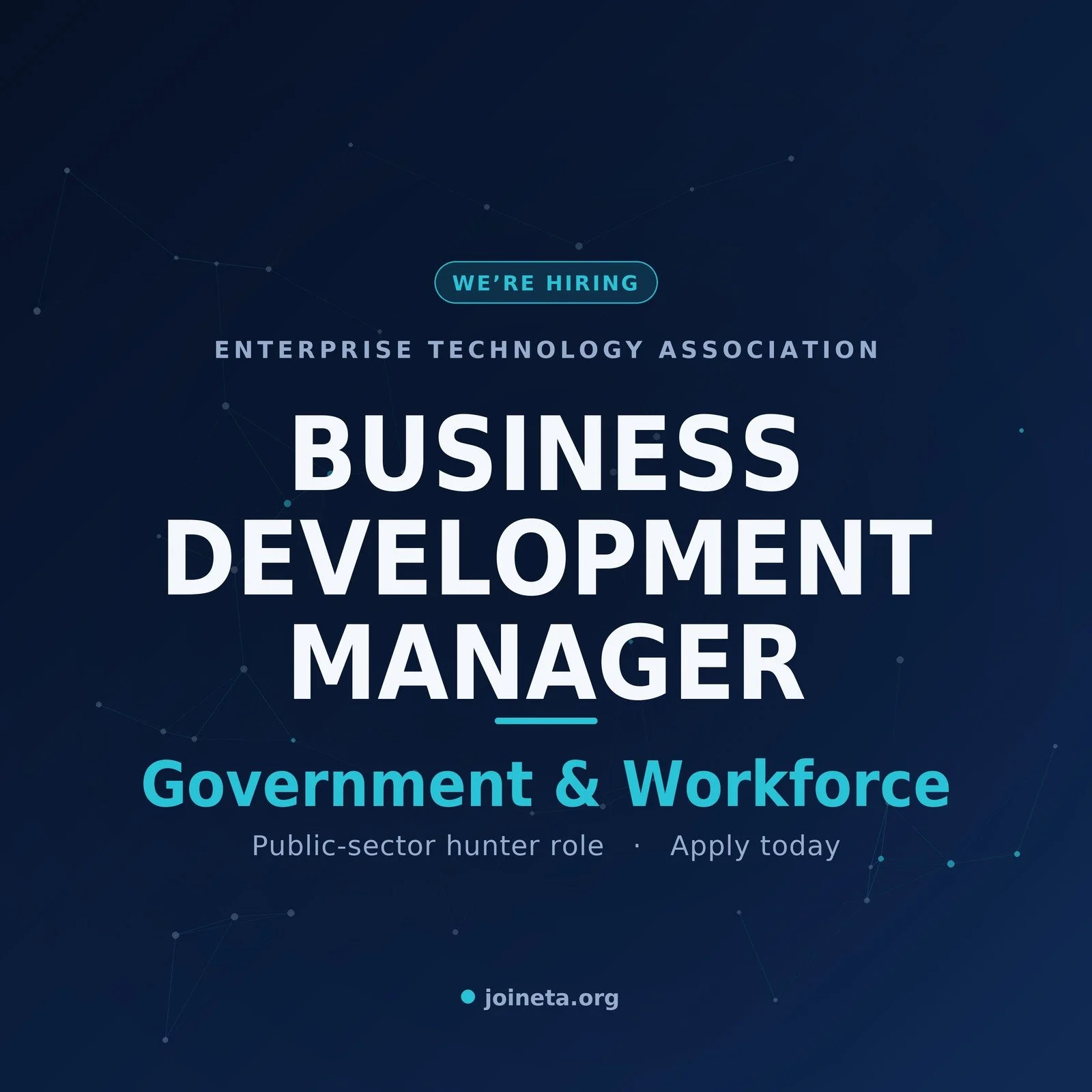 Business Development Manager: Government &amp; Workforce