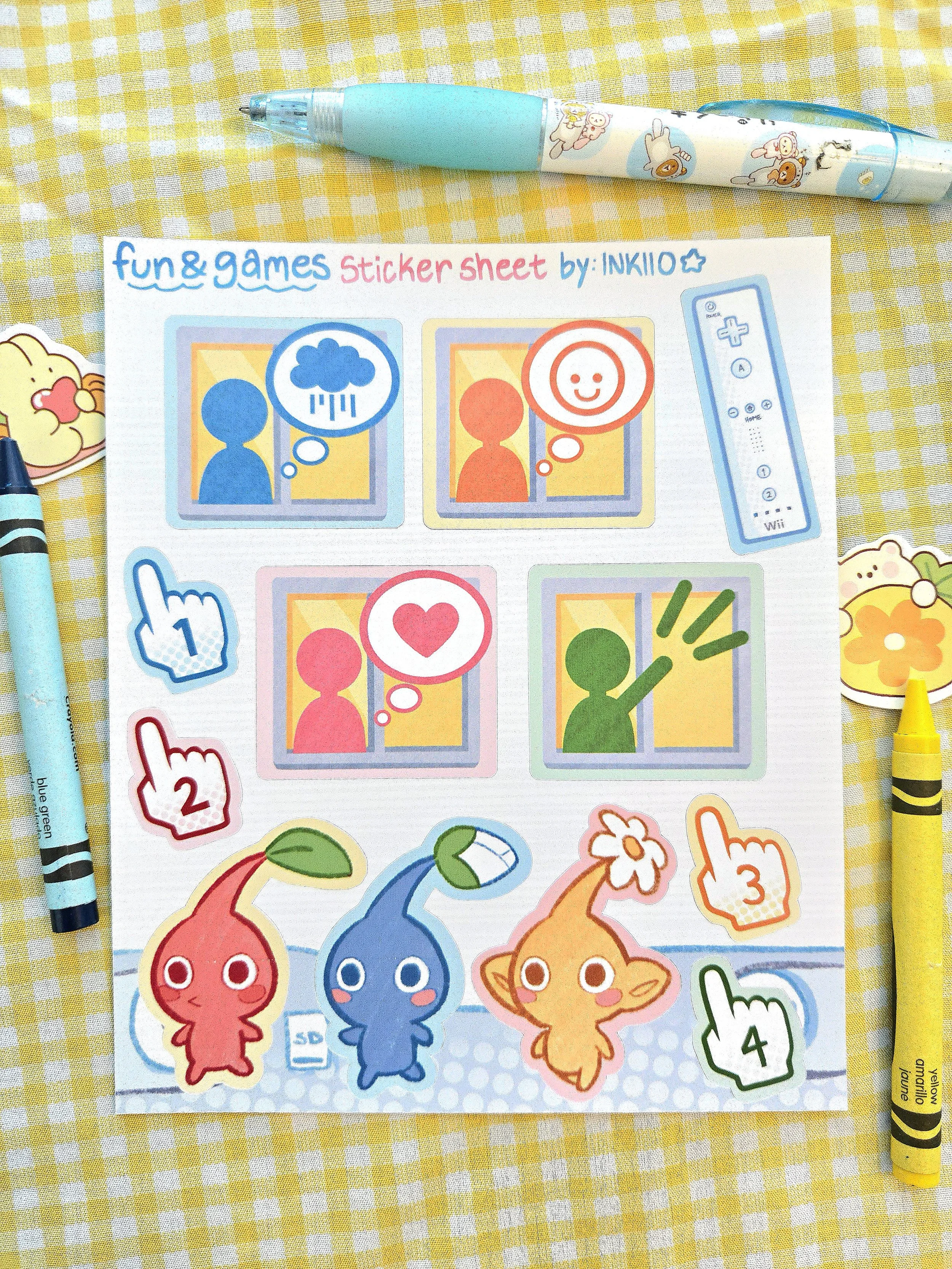 Fun and Games Sticker Sheet!