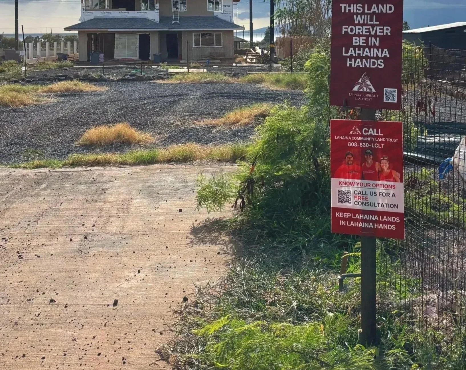 Empty lot where home will be constructed