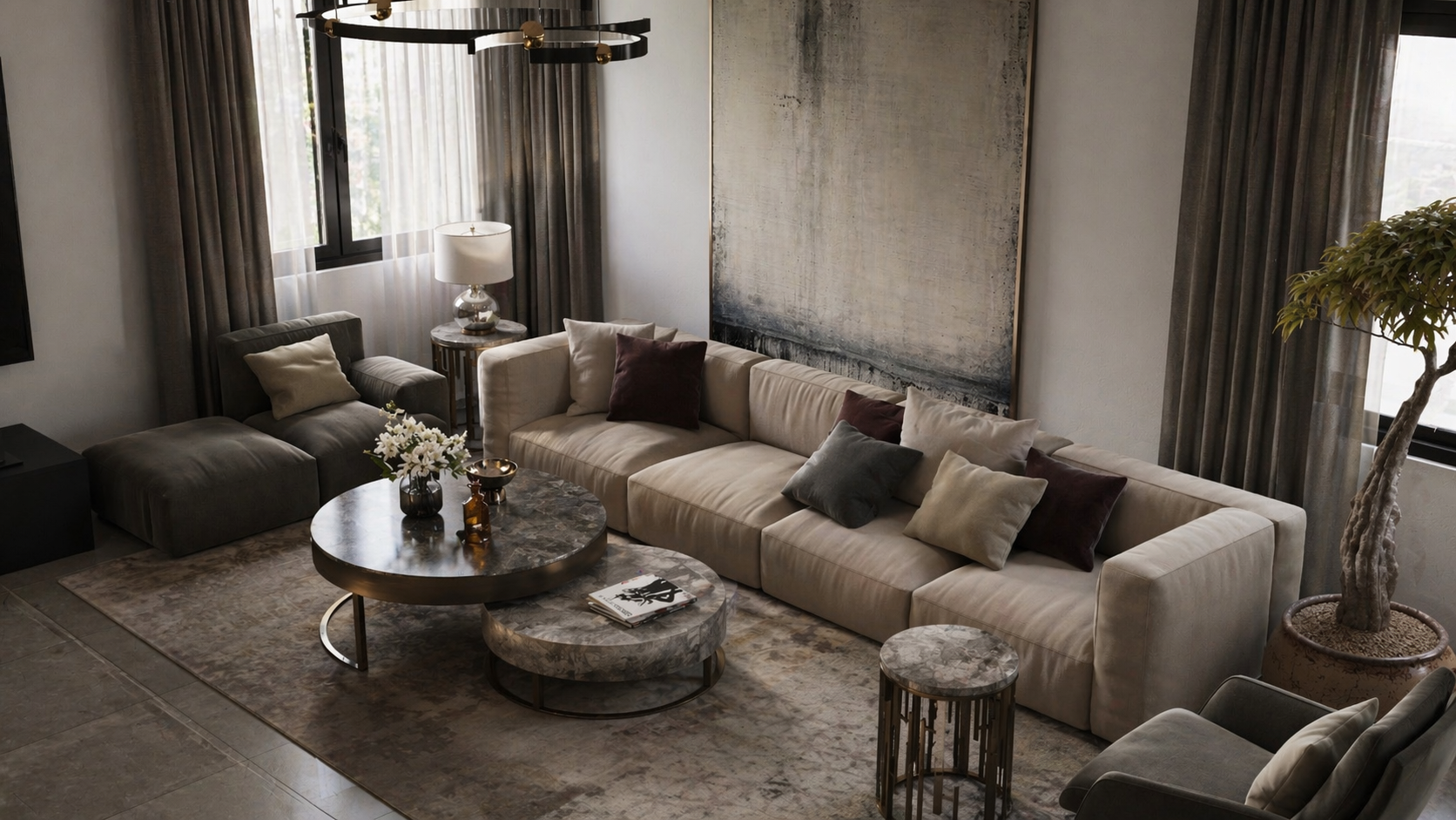 Modern residential living room design SF