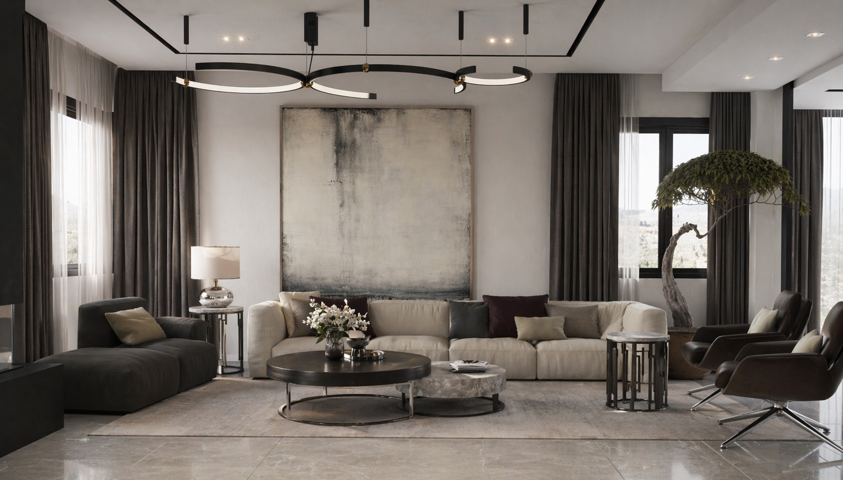 Modern residential living room design SF