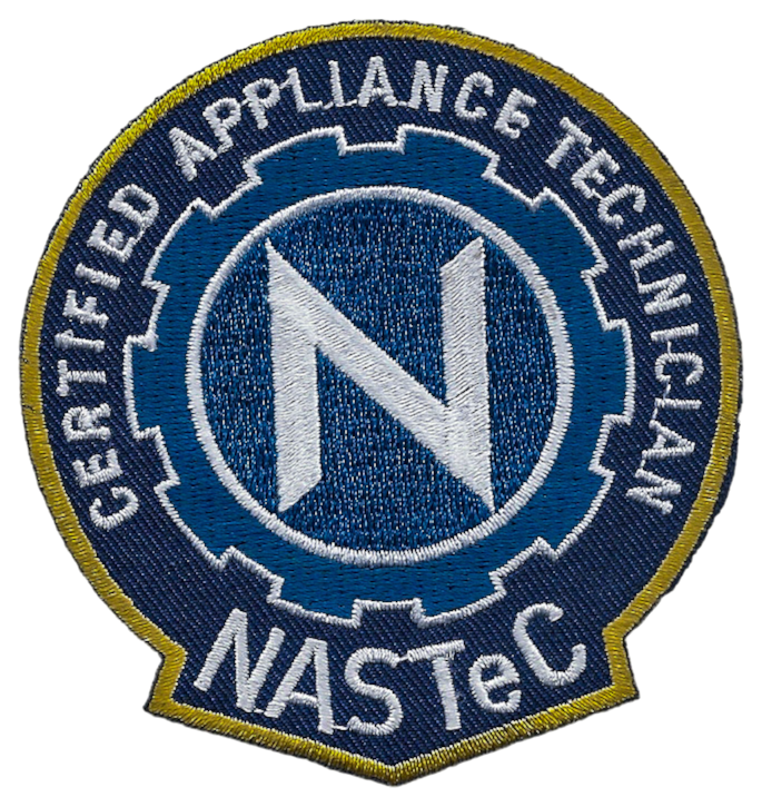 Emblema de la Institución Certificada por la Asociación Tecnológica Nastec con fondo azul, borde dorado y texto en inglés y español.