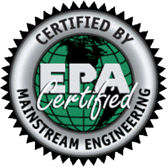 Logotipo de certificación EPA, que indica que ha sido certificado por maquinarias de energía renovable.