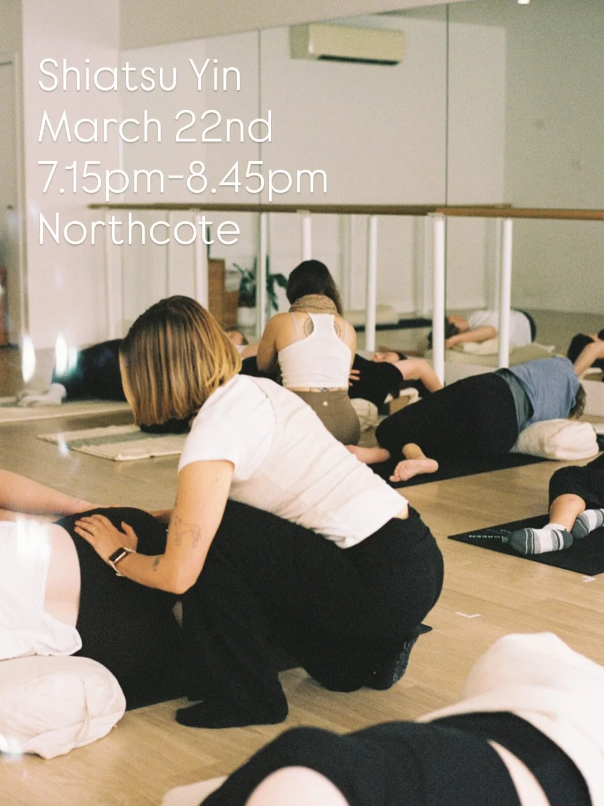 Due to popular demand, Shiatsu Massage &amp; Yin is coming back to Northcote in March for a dreamy 90 minute session ☁️ 

When- Sunday 22nd March
Time- 7.15pm-8.45pm
Investment: $60 for members/ $75 drop in

Bookings via the events page on our websit