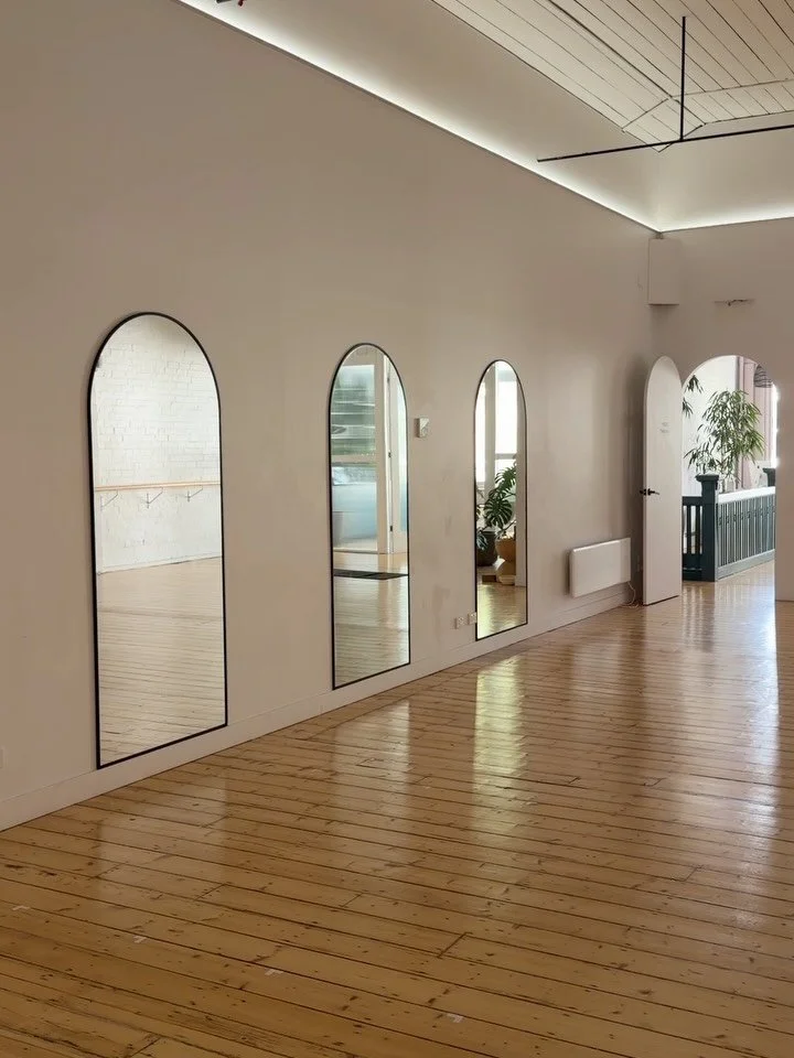 Richmond got a cute mirror glow up! We use the mirrors to support alignment especially in our Mat Pilates and Barre classes. But if you don&rsquo;t like mirrors, we get it! There is still heaps of space to practice so you are out of view of them. You