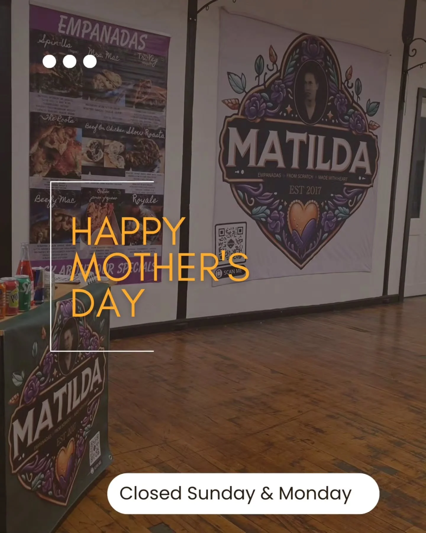 Happy Mother&rsquo;s Day from Matilda To Go Cafe 💐
We&rsquo;re closed today and tomorrow (Sunday &amp; Monday), but we&rsquo;ll be back open Tuesday!

You can still find our food bus today at SoWa Open Market in Boston from 11AM&ndash;5PM ✨ Come cel