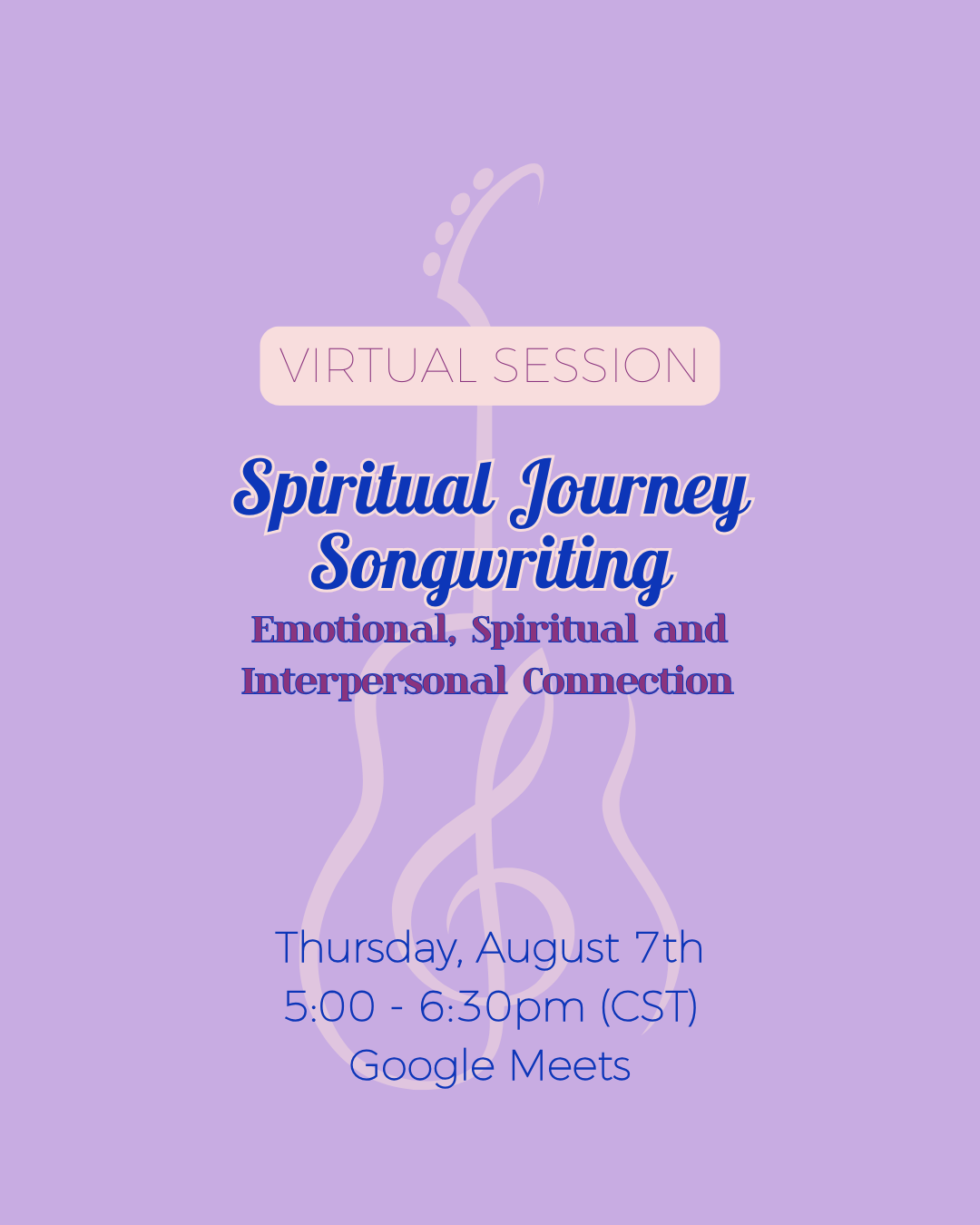 Spiritual Journey Songwriting - Virtual Wellness Session
