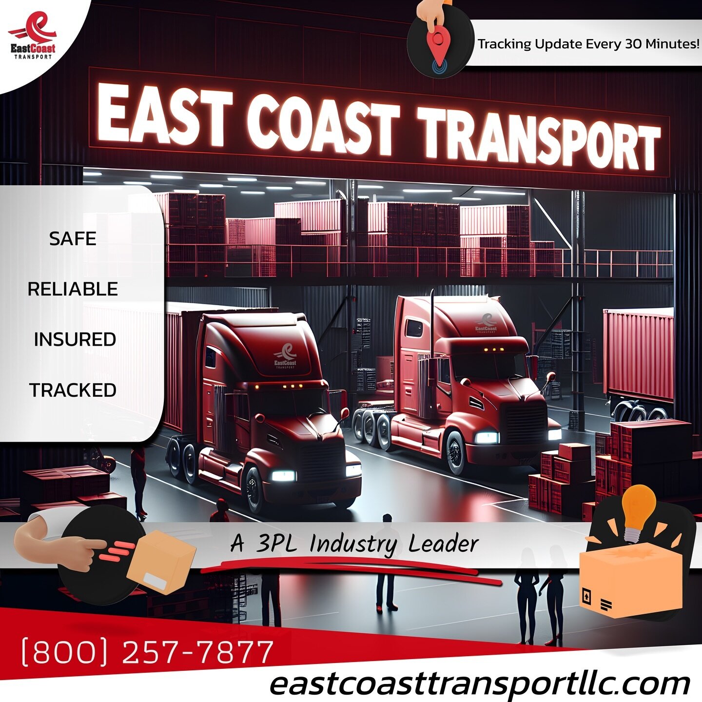 ECT is the ONLY 3PL YOU will ever need! 📈📦

At East Coast Transport, We provide tracking updates Every 30 Minutes or Less! 

#logistics #coyotelogistics #schnieder #3pl #eastcoasttransport #freightbrokerlife #freight #brokerage #freequote #estimate