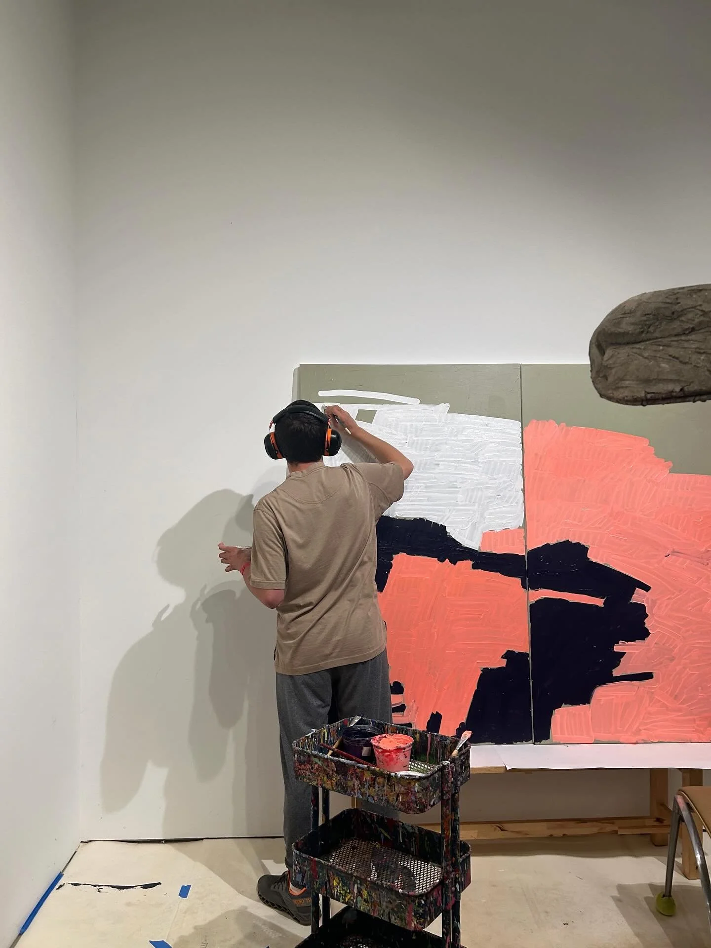 We are thrilled to have just acquired this piece &ldquo;Untitled (Diptych)&rdquo; (Slide #3) by Michael Angelo Mangino. The fluency and invention in Mangino&rsquo;s private, non-objective language are both rare and profound. They highlight the power 
