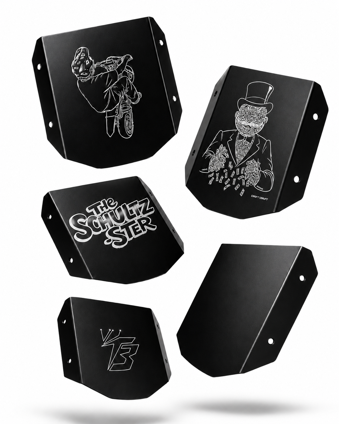 Set of 5 custom number plates for your e-bike and e-moto.
