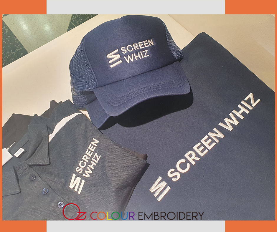 custom logo printed on hats and workwear