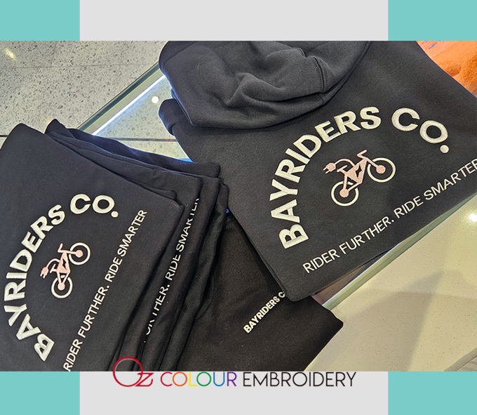 logo on jumpers and hoodies OZ Colour Embroidery Castle Hill Sydney