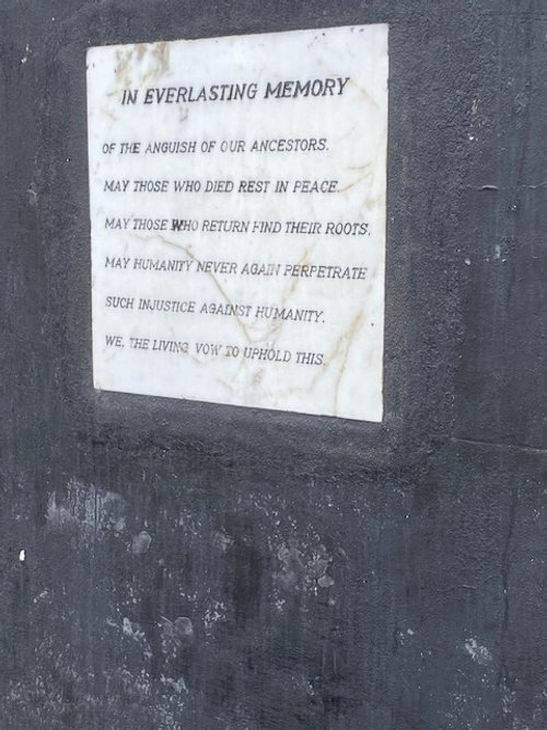 Plaque on Elmina Castle