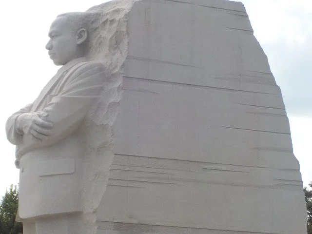 This is a stone statue of Martin Luther King, Jr. honoring his life and legacy. It is located in West Potomac Park next to the National Mall in Washington DC. The statue honors his legacy, and the struggle for freedom, equality, and justice
