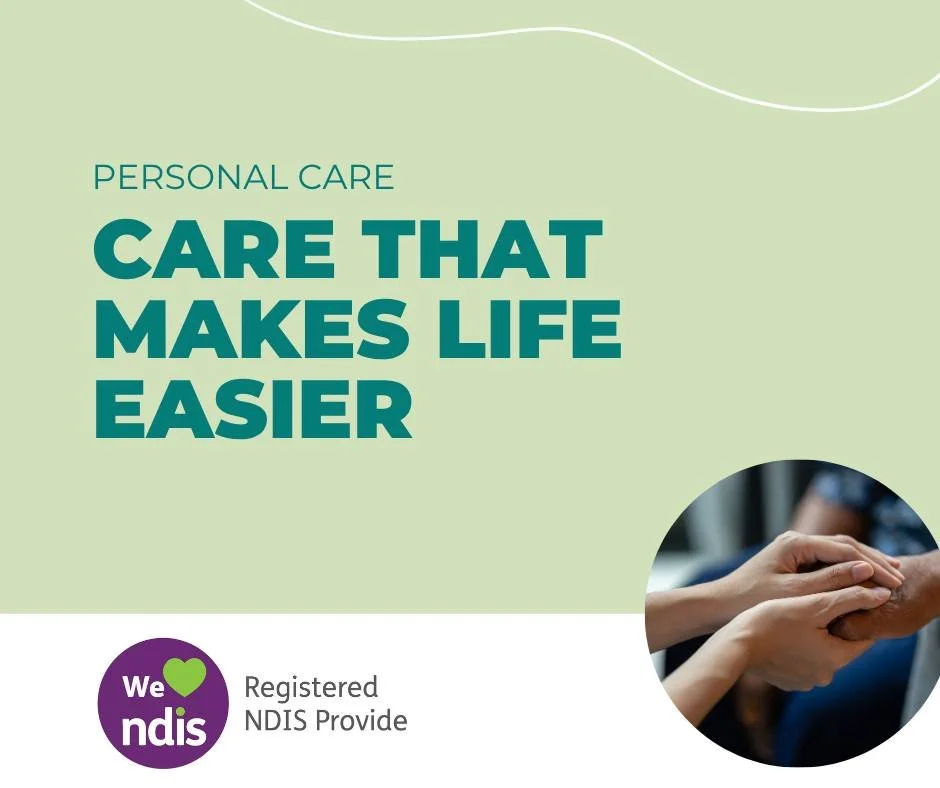 Personal Care Support You Can Trust - NDIS Services

From showering, dressing, grooming, and toileting, to eating, mobility support, and attending appointments - we&rsquo;re here to make daily life easier, safer, and more comfortable. 

Our team prov