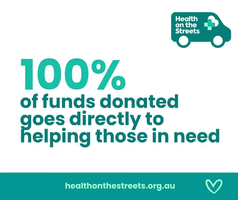 Every Dollar Makes a Difference

When you donate to Health on the Streets, you can be confident your support goes exactly where it&rsquo;s needed most -100% of all funds go directly to the program and the people we serve.

That means every dollar hel