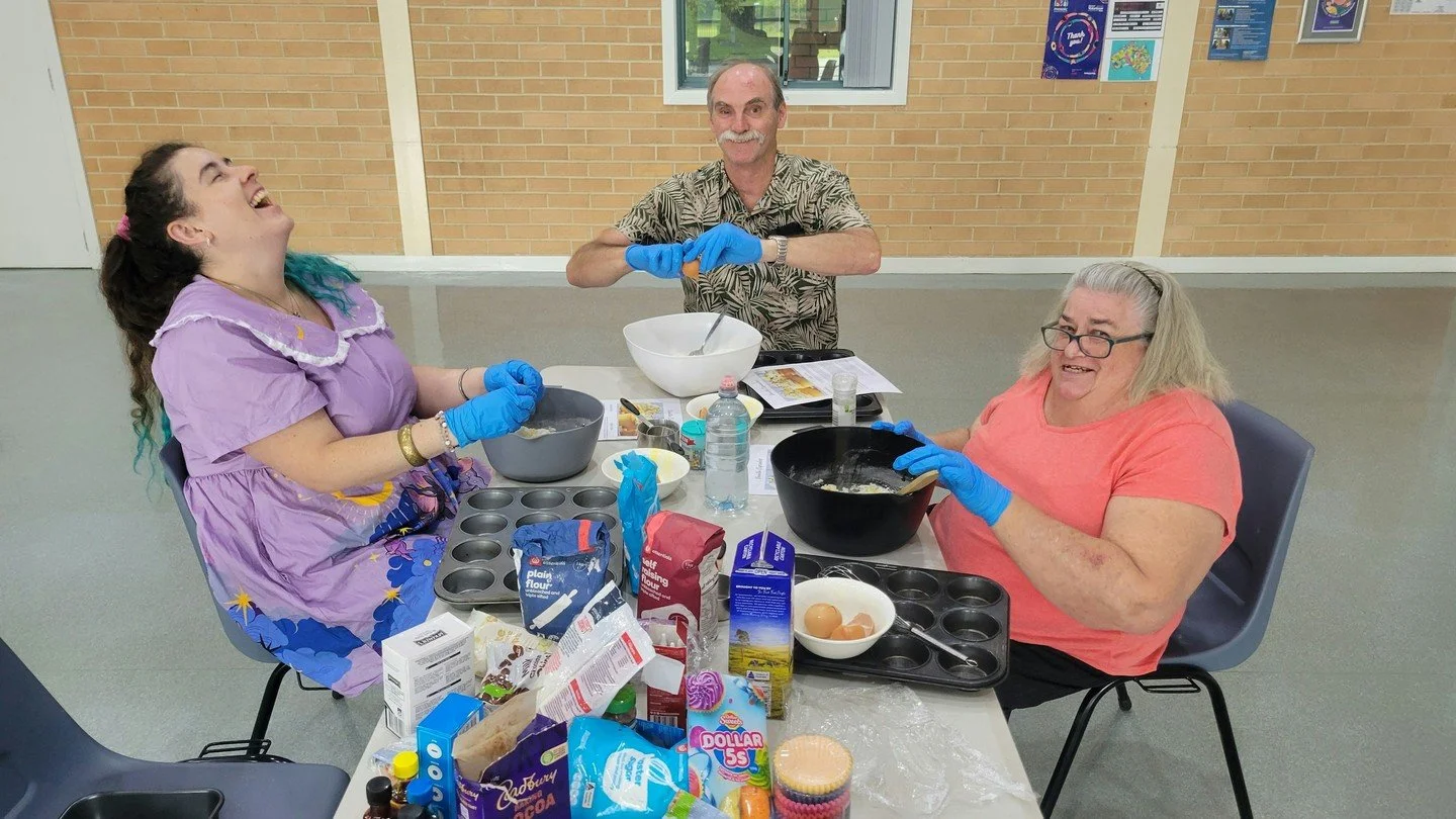 NDIS Social Activity Spotlight: Cooking Class Fun! 🥗

Our recent NDIS cooking class was a delicious success! Participants came together to learn new recipes, practice kitchen skills, and share plenty of laughs along the way.

From chopping, stirring