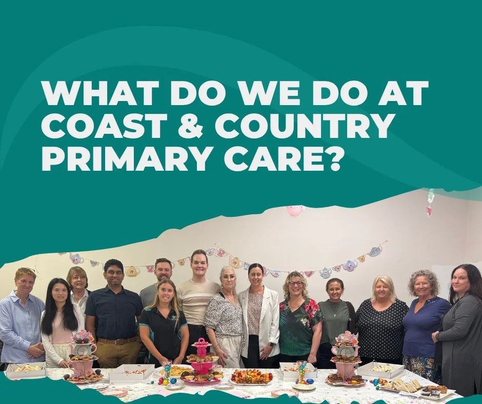 WE'RE HERE FOR THE COMMUNITY

At Coast &amp; Country Primary Care, we&rsquo;re proud to support our community through a wide range of programs and services designed to improve health, wellbeing and access to care.

Our services include primary care p