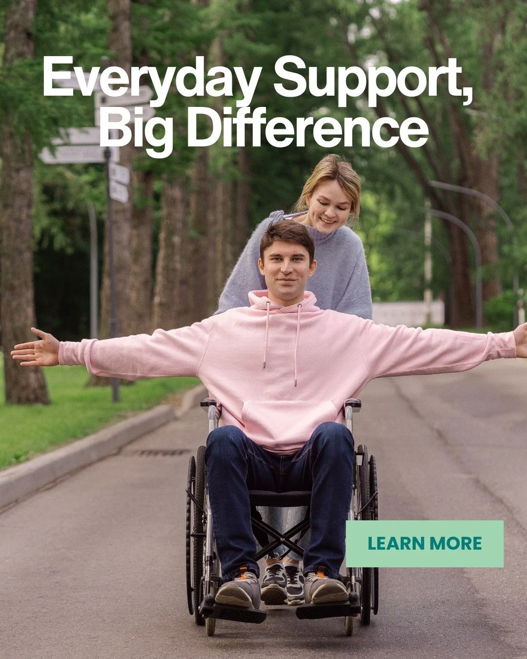 Helping You Every Day &bull; Disability support services

We&rsquo;re here to support individuals with a disability in daily life and help every person we support to live comfortably, confidently, and connected.

We can assist with:

‣ Daily living t