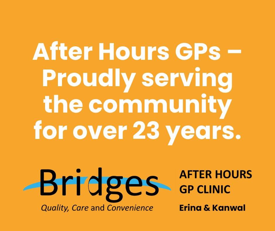 After Hours GPs -Proudly serving our community for over 23 years

Erina &amp; Kanwal

For more than two decades, our After Hours GP services have been here when you need care outside of regular hours.

Whether it&rsquo;s a sudden illness, injury, or 