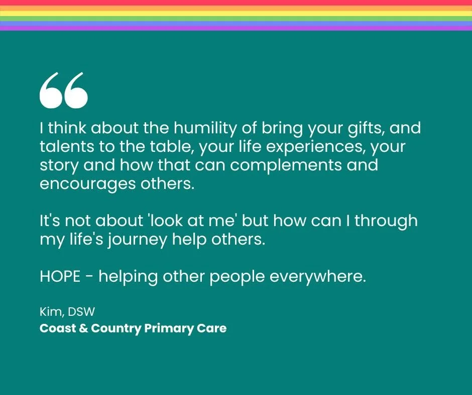 Pride Month through the Voices of our Team 🌈

This Pride Month we're continuing to share reflections from staff across Coast &amp; Country Primary Care about what Pride means to them.

Their words highlight the importance of inclusion, respect, belo