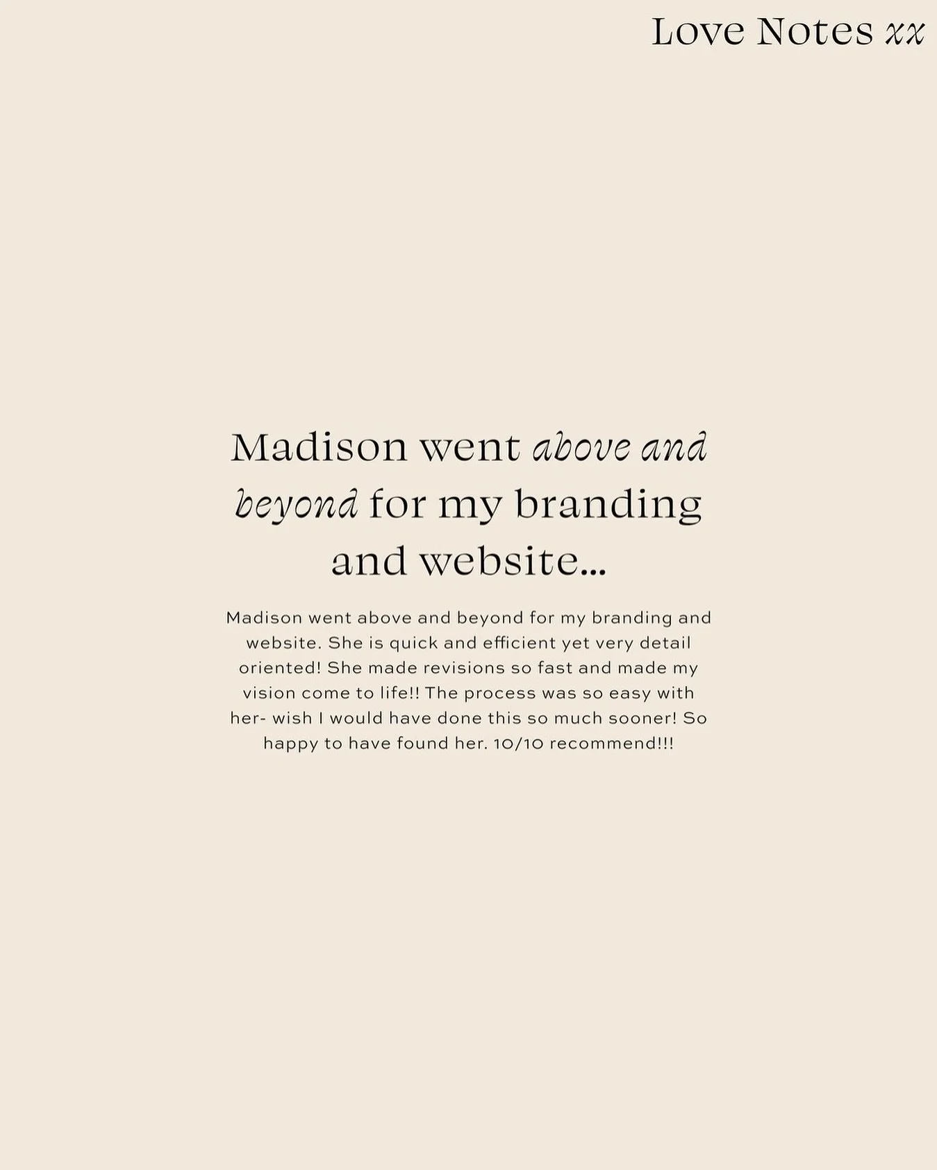 So lucky to have amazing clients like @jessicajolenephoto who leave the sweetest reviews 🥰
⠀⠀⠀⠀⠀⠀⠀⠀⠀
&ldquo;Madison went above and beyond for my branding and website. She is quick and efficient yet very detail oriented! She made revisions so fast an