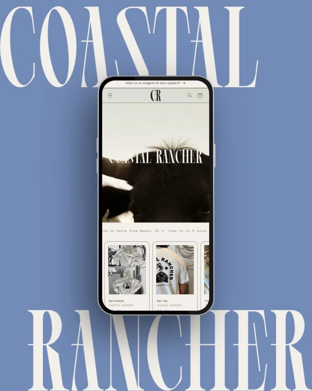 Web and brand design for Coastal Rancher

#ShopifyWebsite #30A #BrandDesignStudio