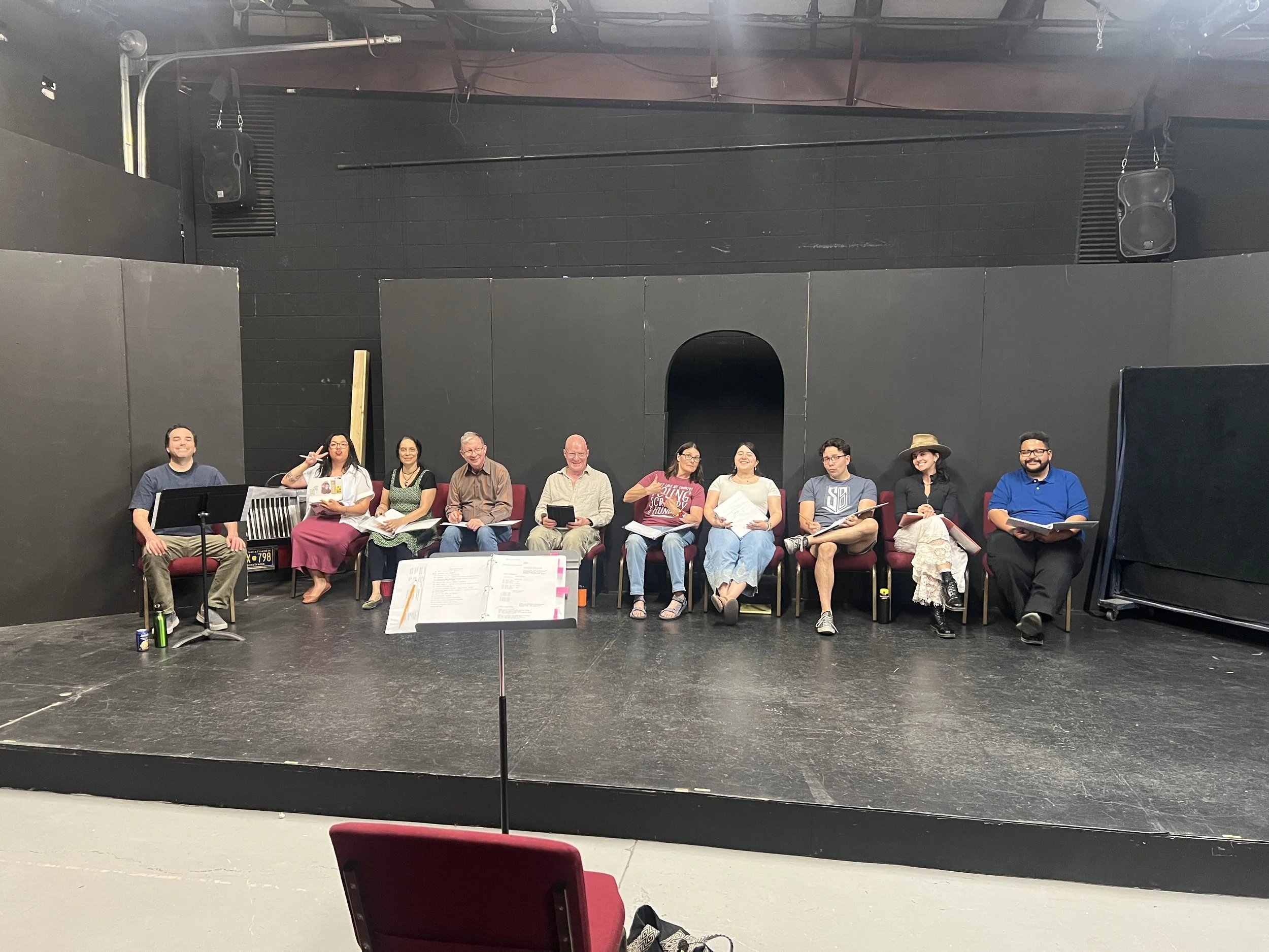 LKM and Marina sitting it for rehearsal.JPG