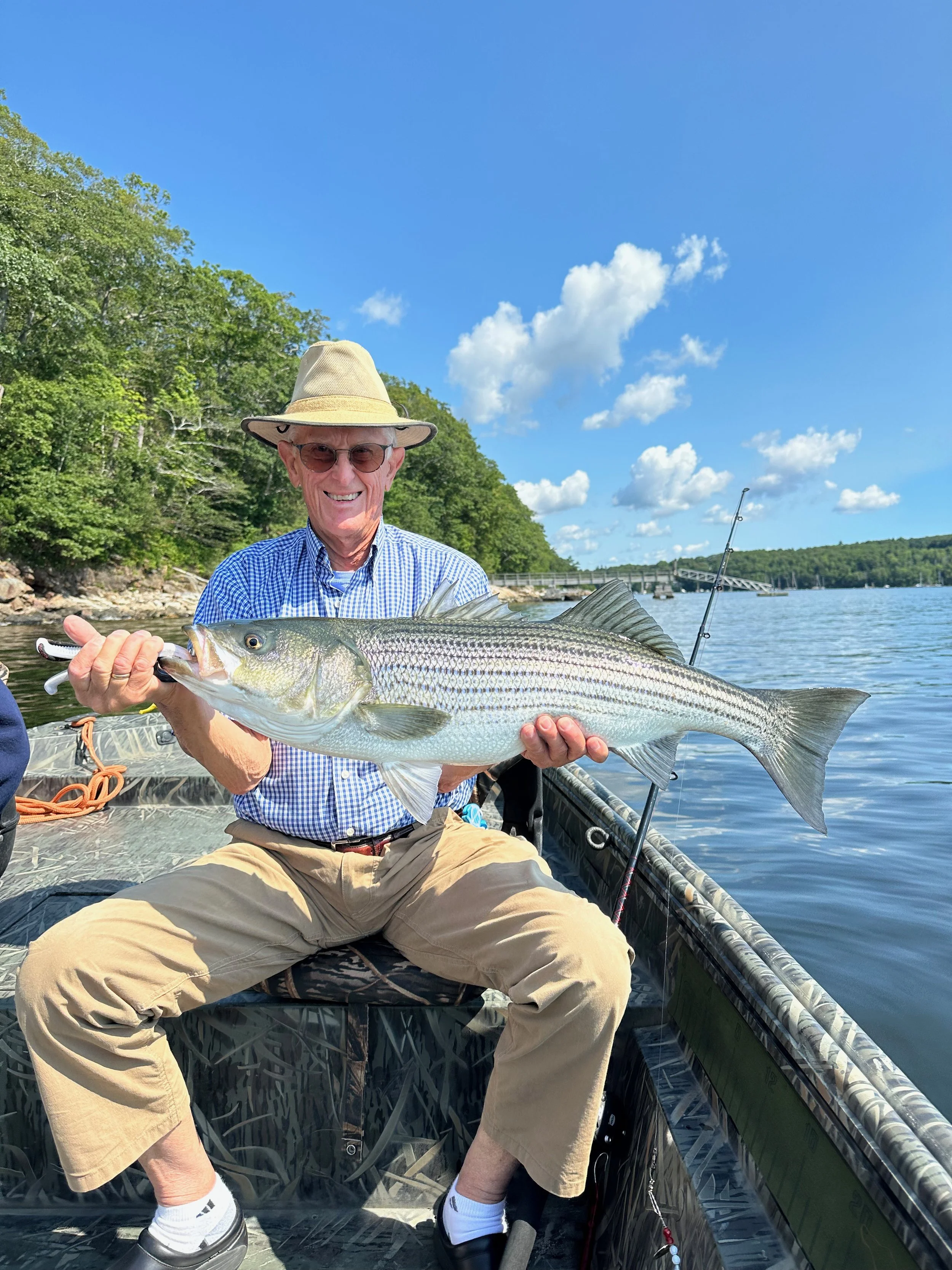 Bluebird day striper rockport maine
