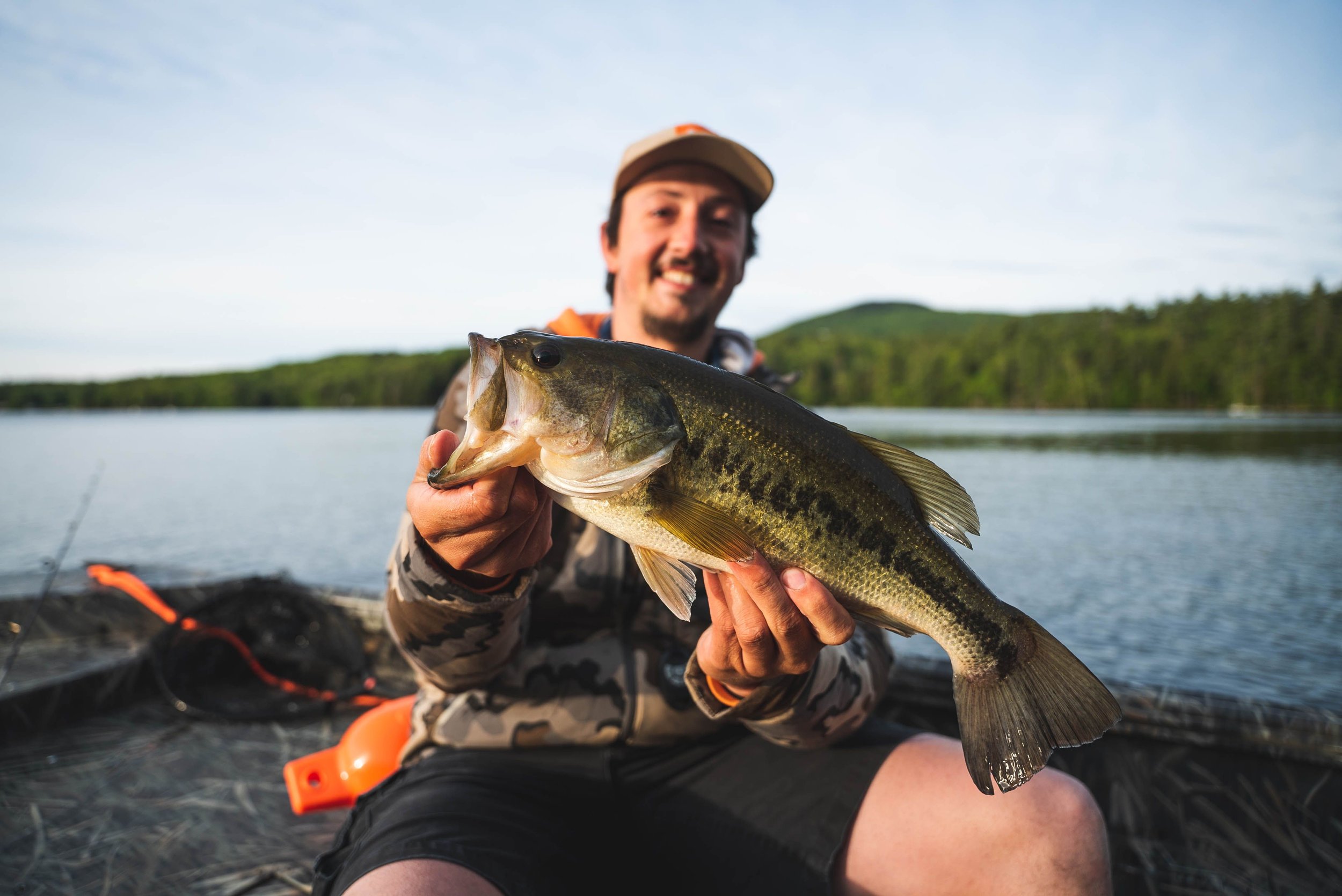 Largemouth bass fishing camden maine