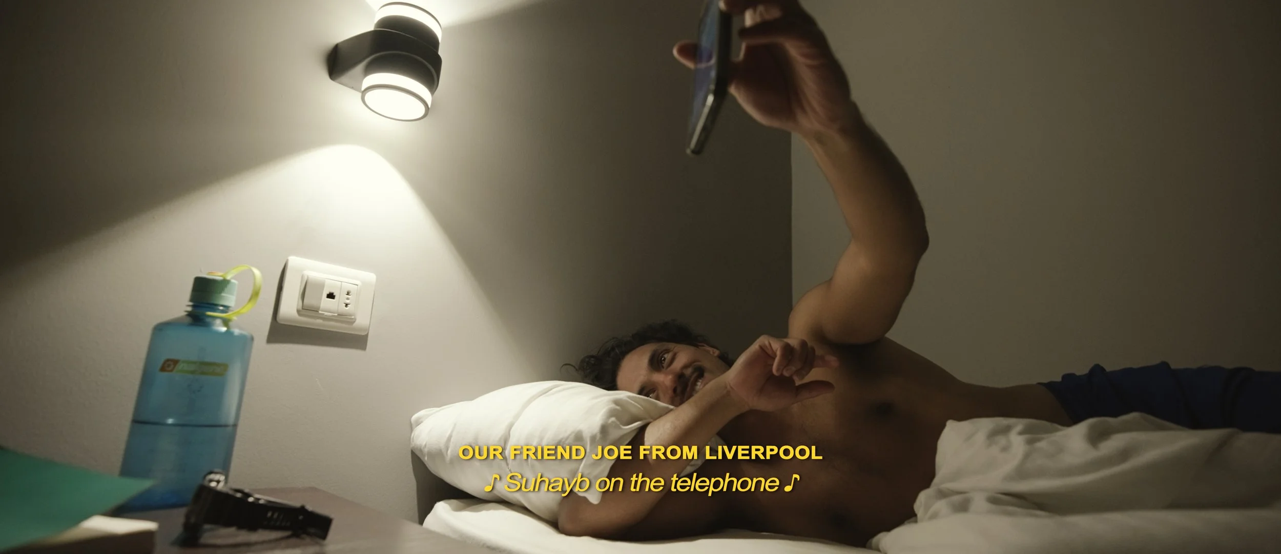suhayb on the telephone joe from liverpool.jpg