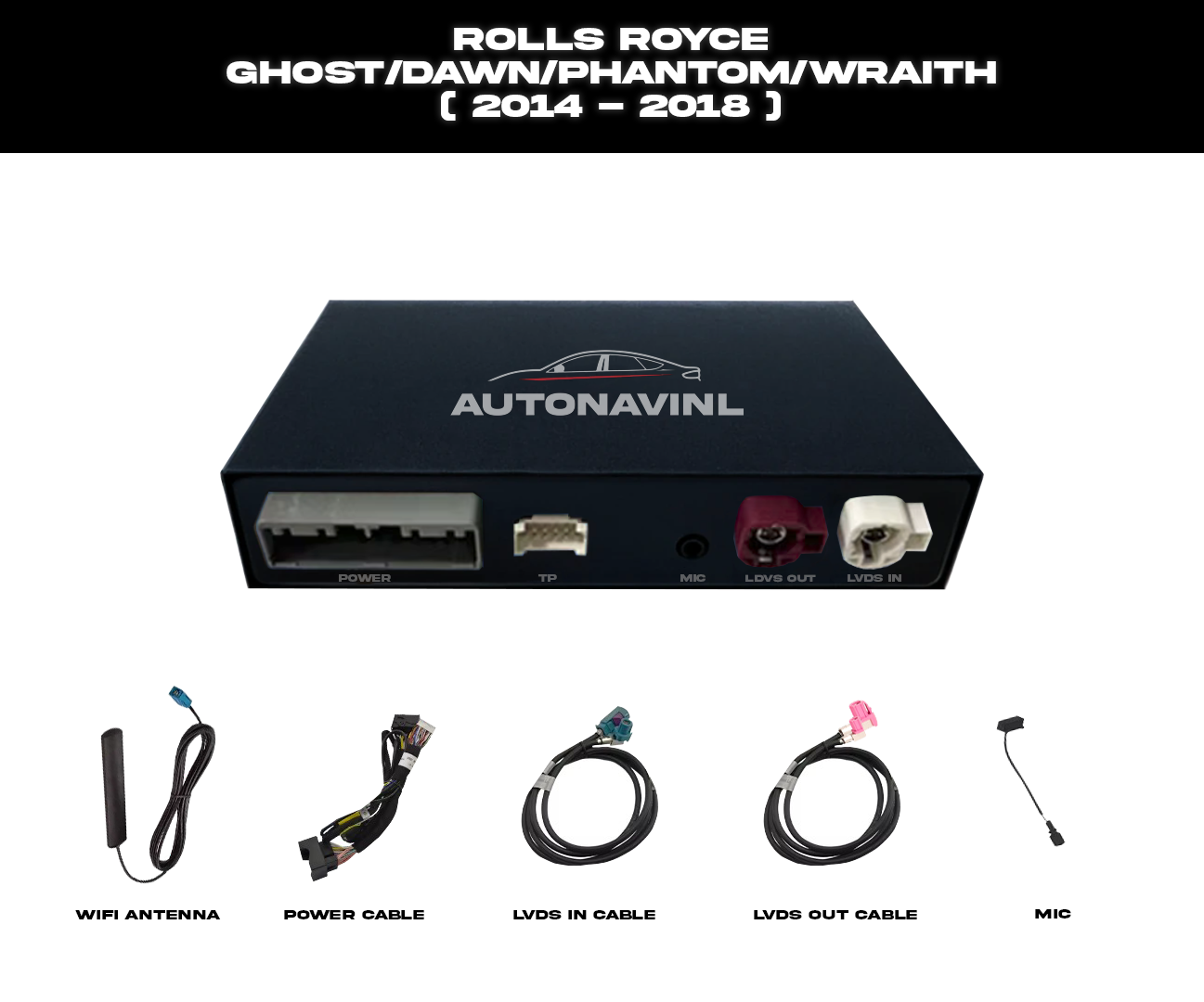 Rolls Royce Wraith/Phantom/Dawn/Ghost Wireless Apple CarPlay/Android Auto Module