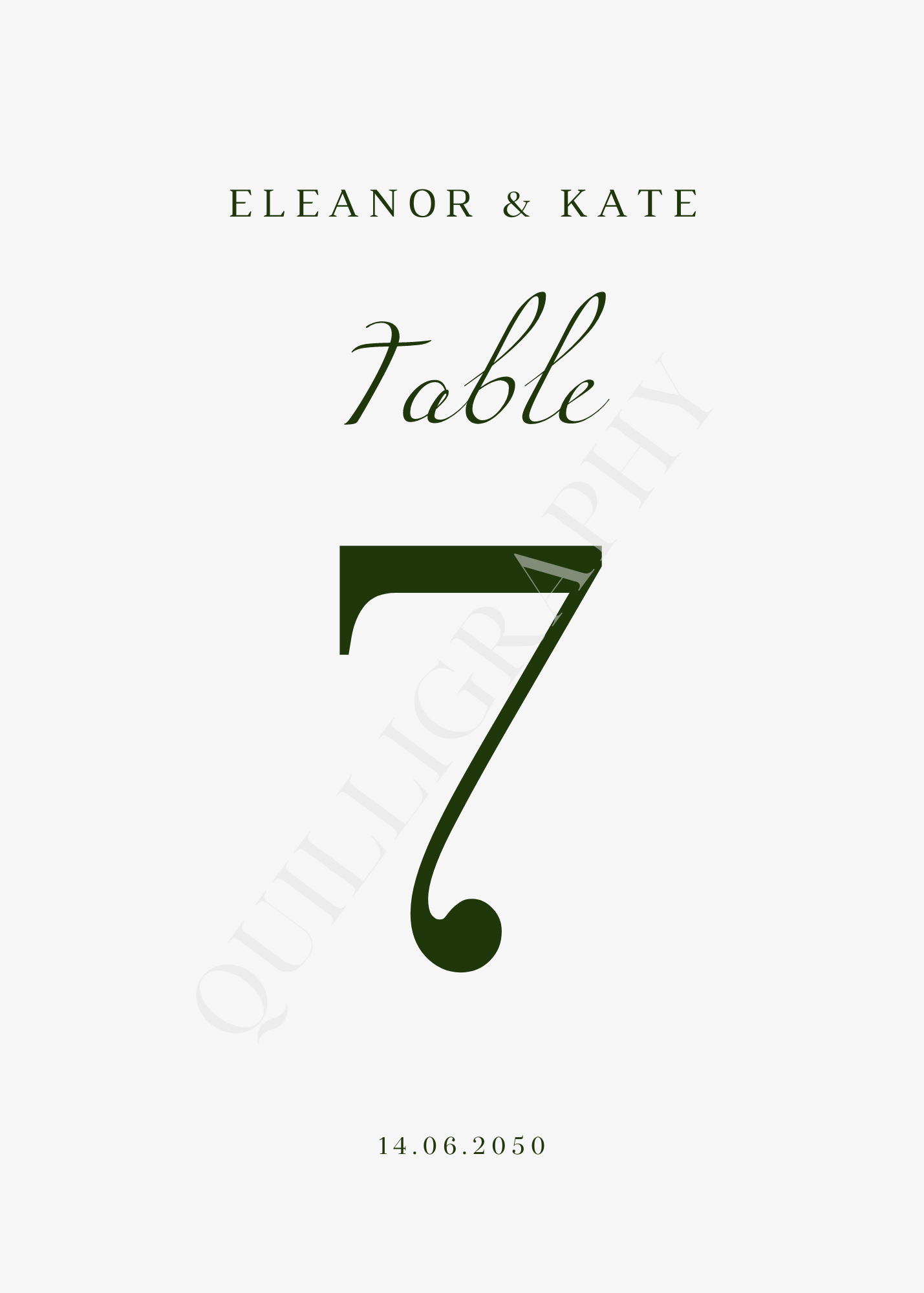 Table Number
