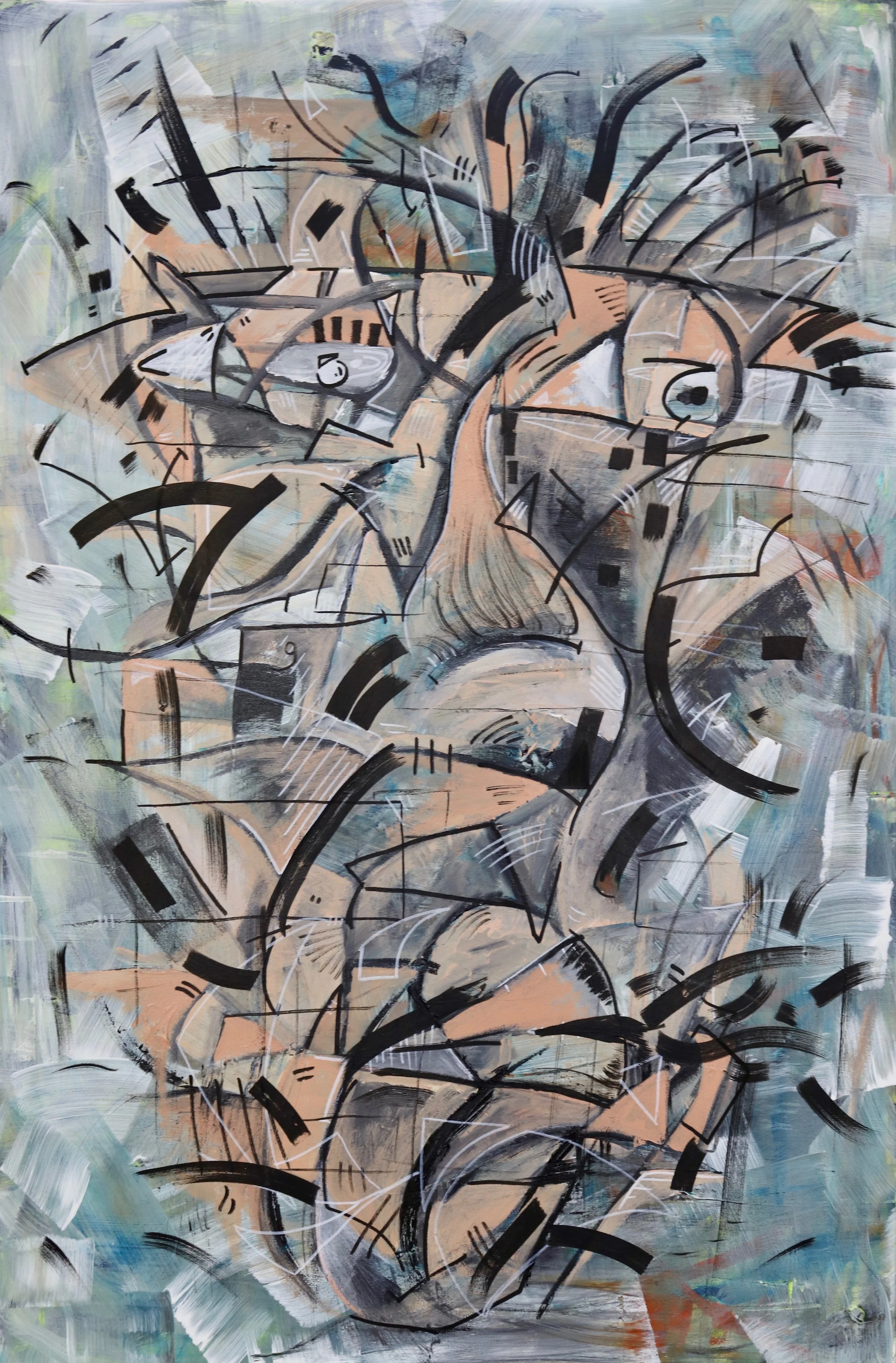 Self Portrait 18    
€2,890 
61x92cm  
2019 – Creating in Darkness  
Acrylic – Spray