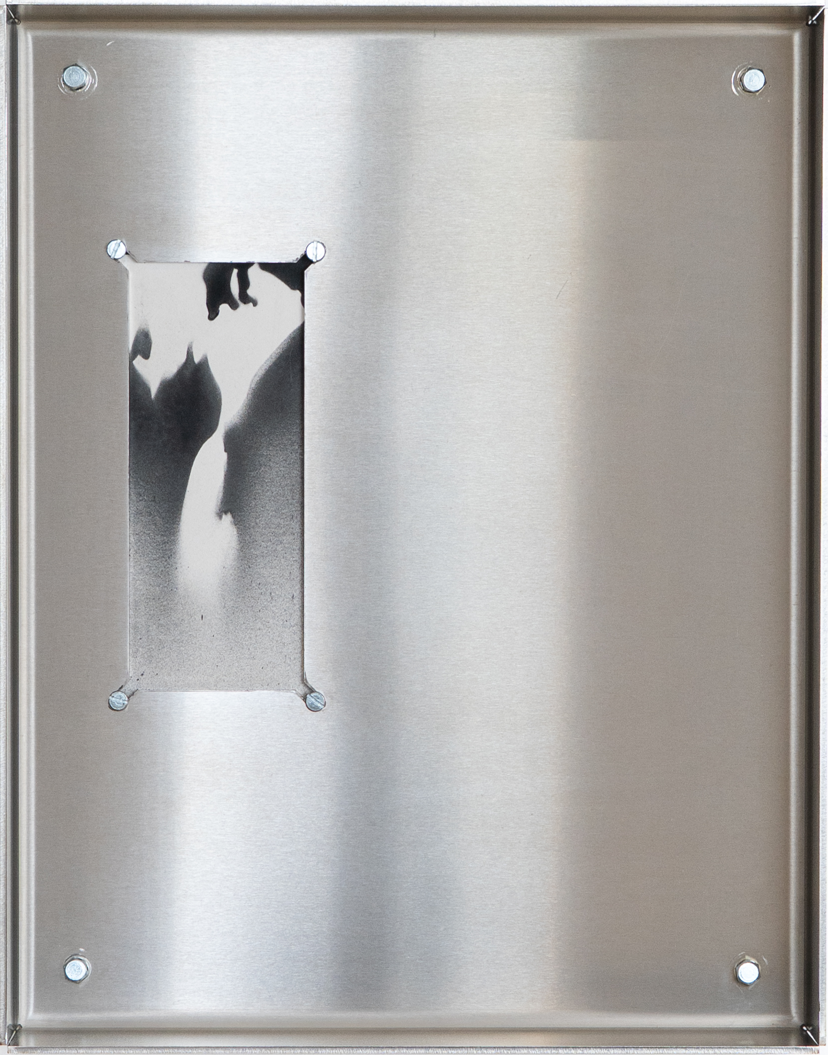   Dimitris Agapiou    
  Afterimage III    
Stainless steel and spray paint on cartilage paper  
 42 x 33 x 5 cm, 2025  
€630