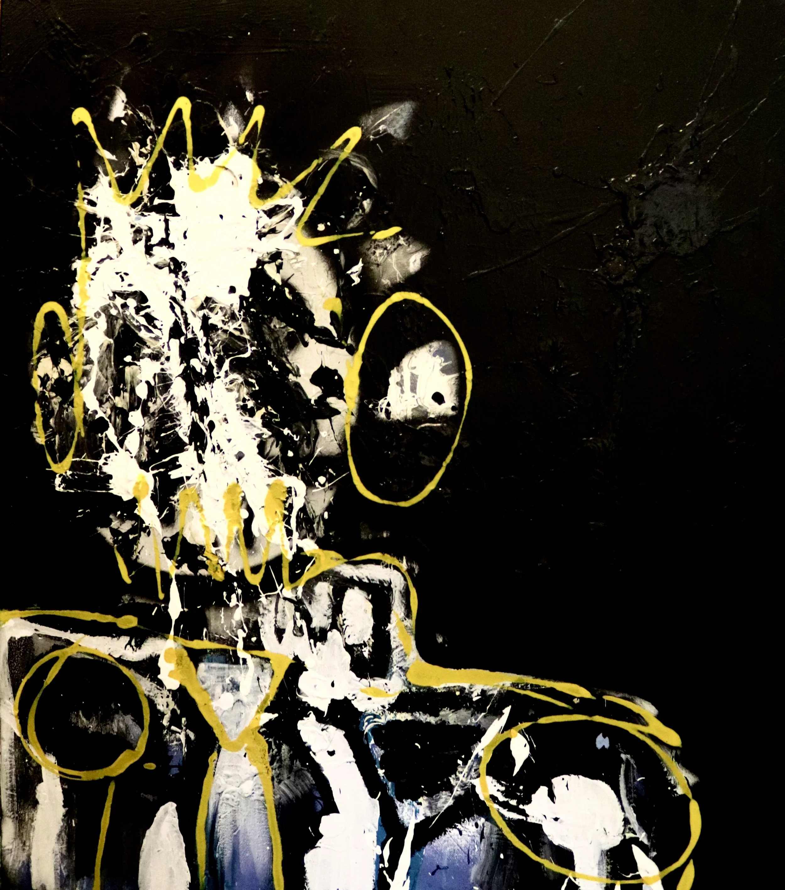 SOLD  
  RAVER    
€2,650 
80x60cm  
2024  
Acrylic – Spray – Oil Stick